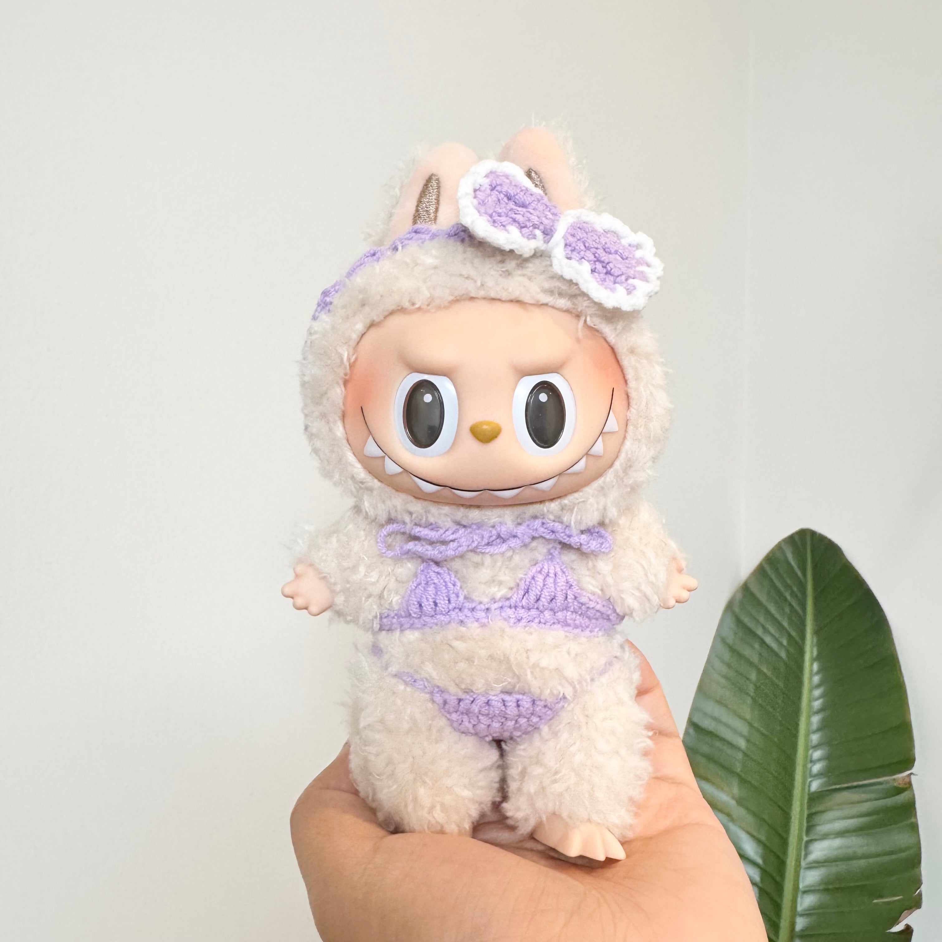 Labubu Doll Clothes - Bikini Set - Cozy Crochet Costume for 17cm Dolls