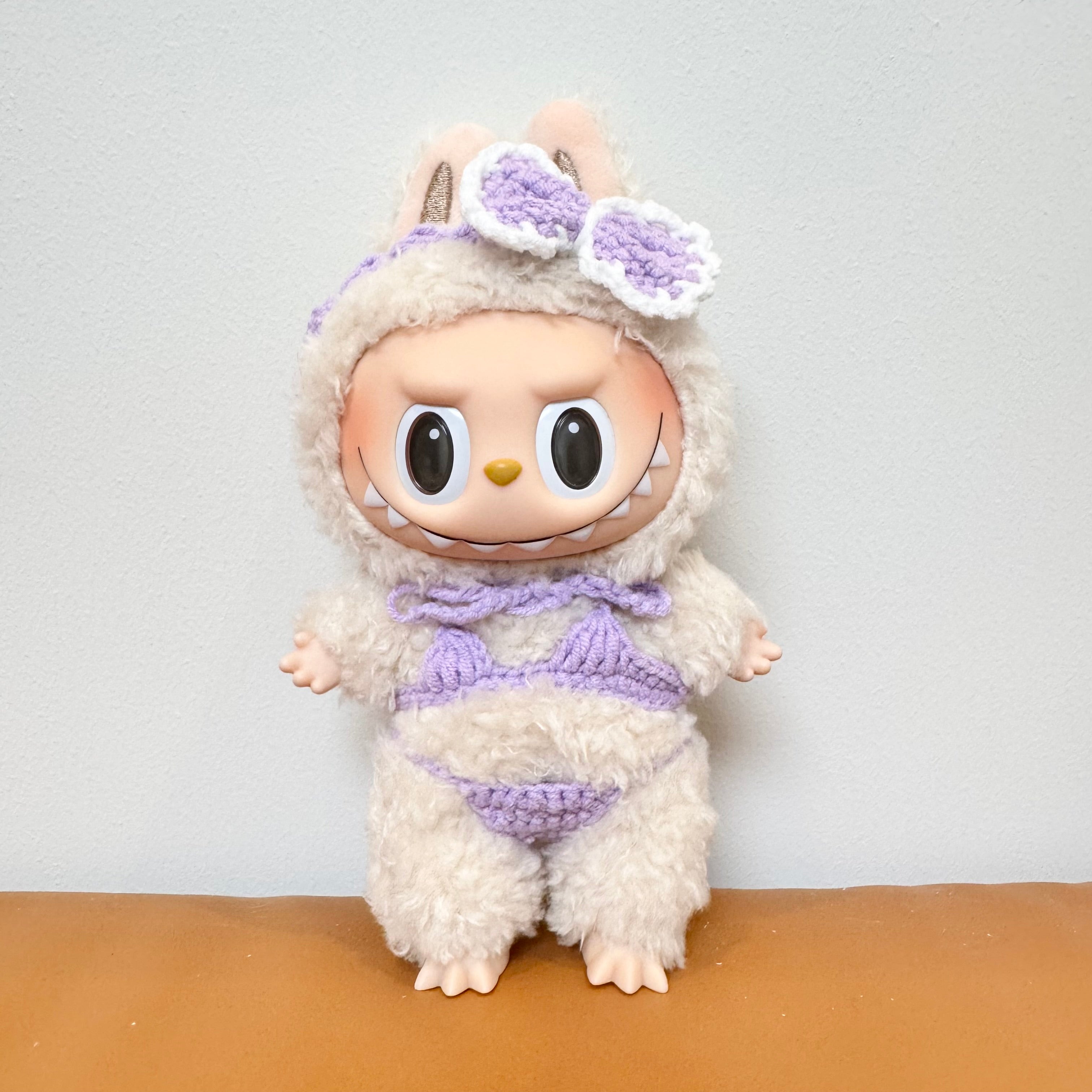 Labubu Doll Clothes - Bikini Set - Cozy Crochet Costume for 17cm Dolls