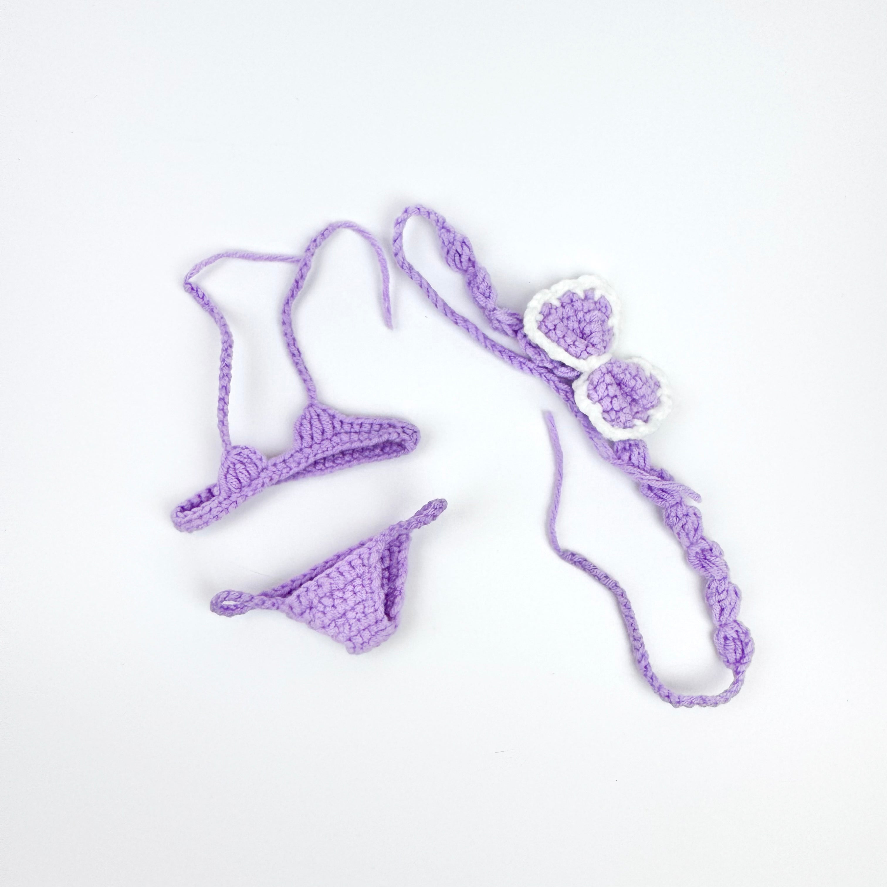 Labubu Doll Clothes - Bikini Set - Cozy Crochet Costume for 17cm Dolls