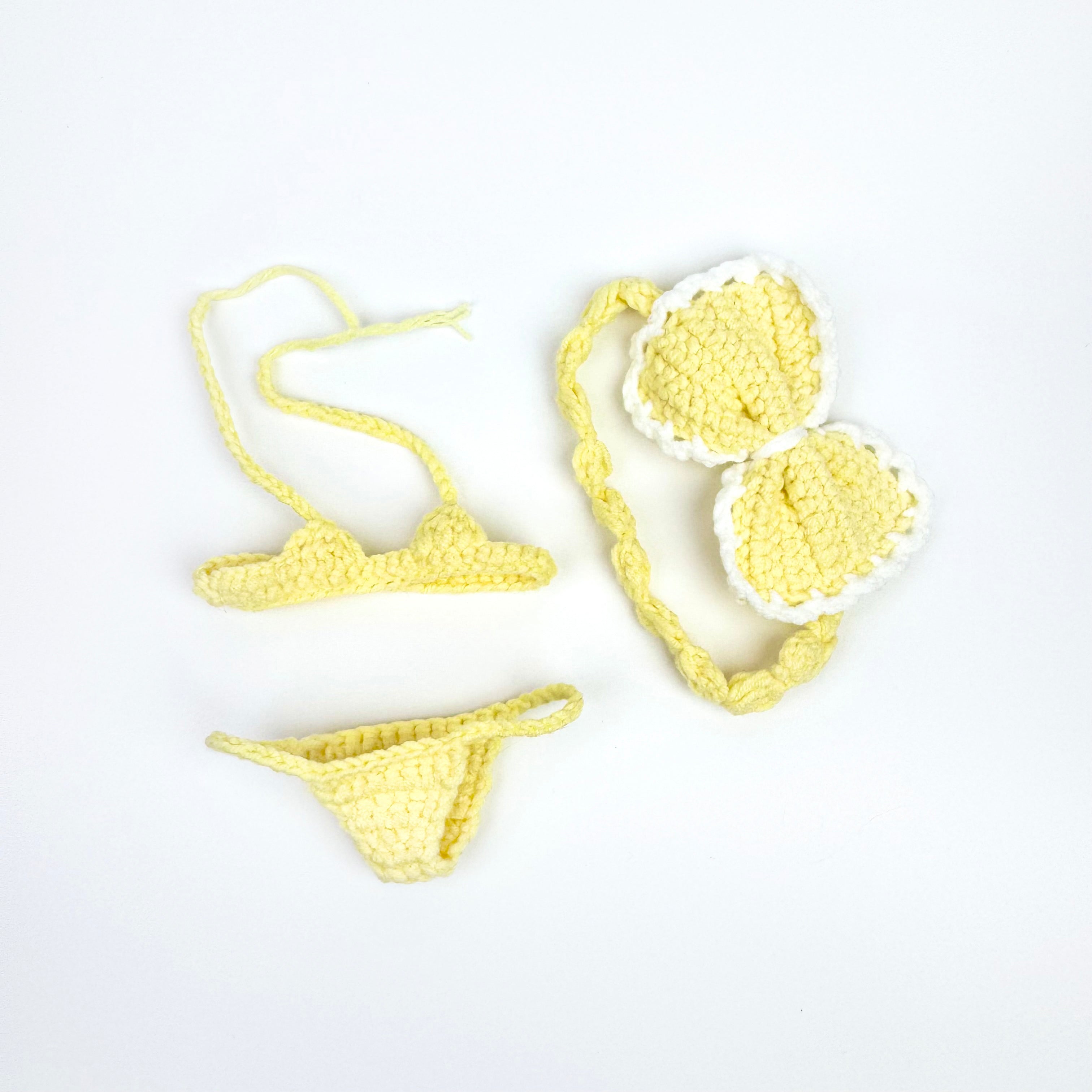Labubu Doll Clothes - Bikini Set - Cozy Crochet Costume for 17cm Dolls