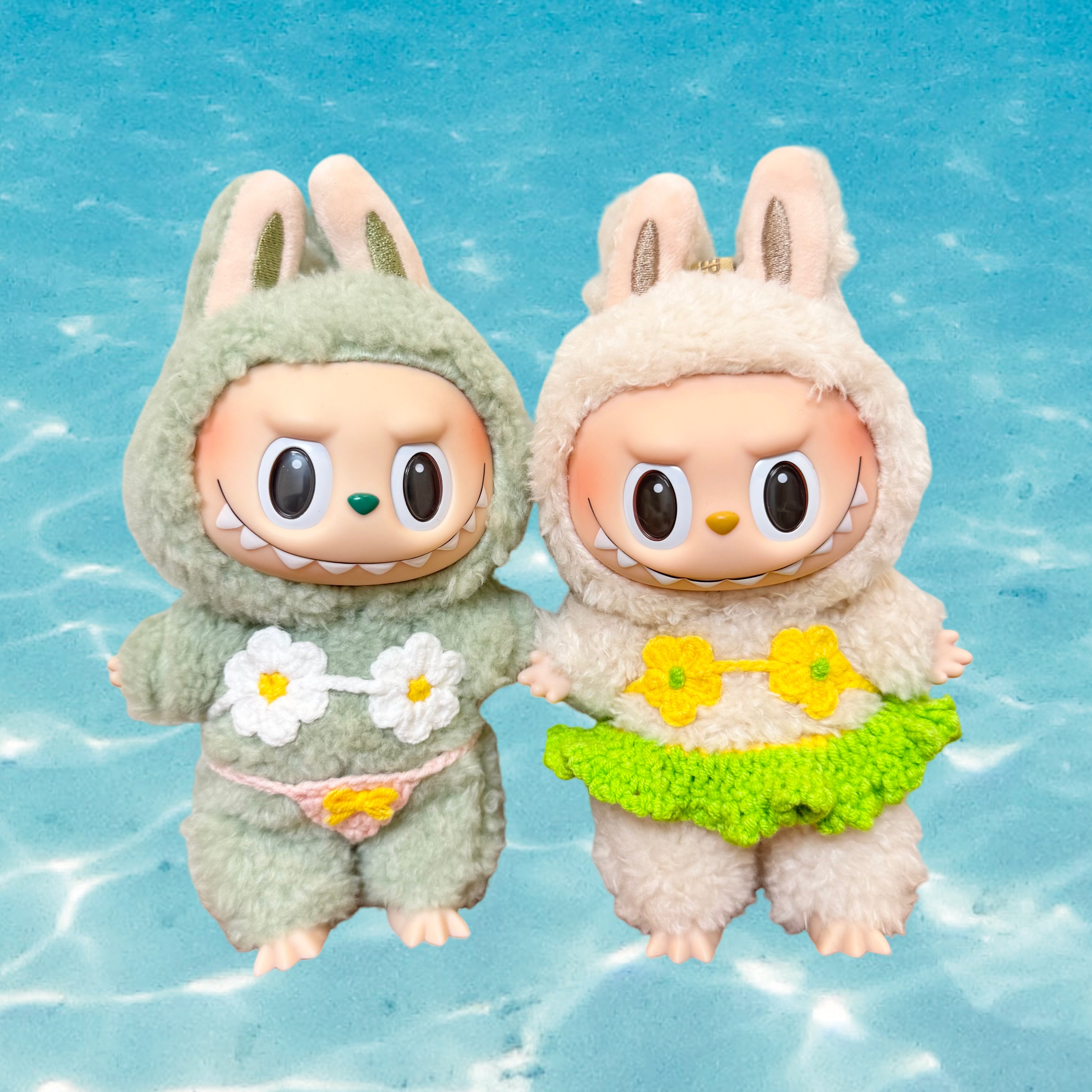 Labubu Doll Clothes - Bikini Set - Cozy Crochet Costume for 17cm Dolls