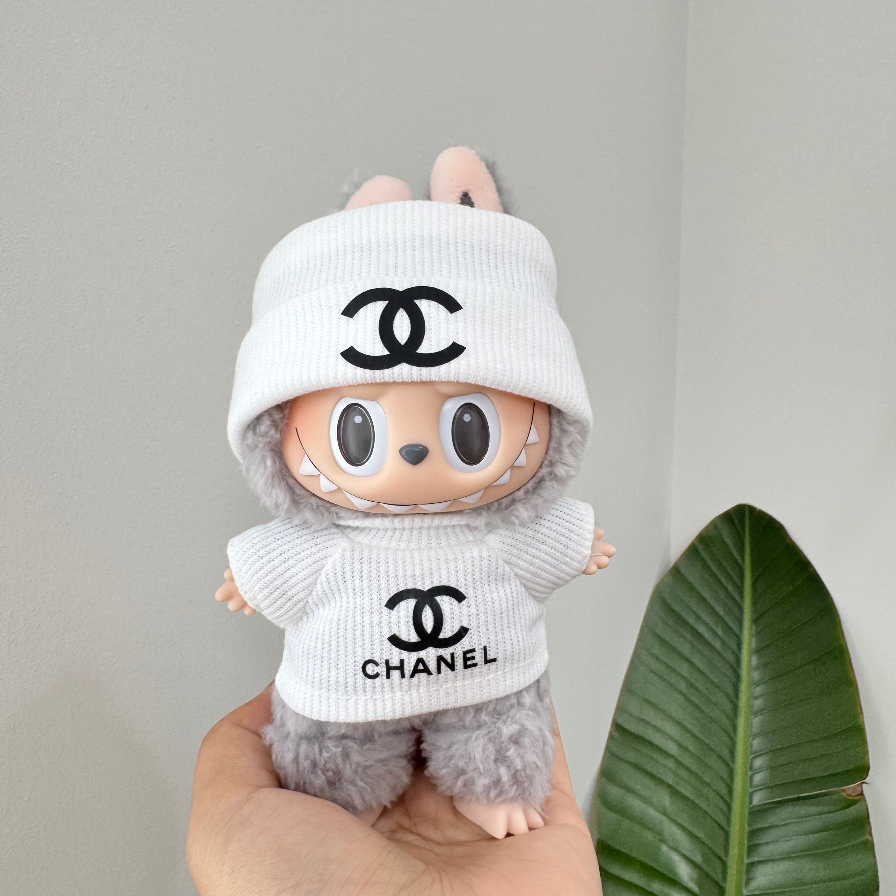 Labubu Doll Clothes - Luxury Brand "CHANEL" Inspired Outfit Set for Dolls
