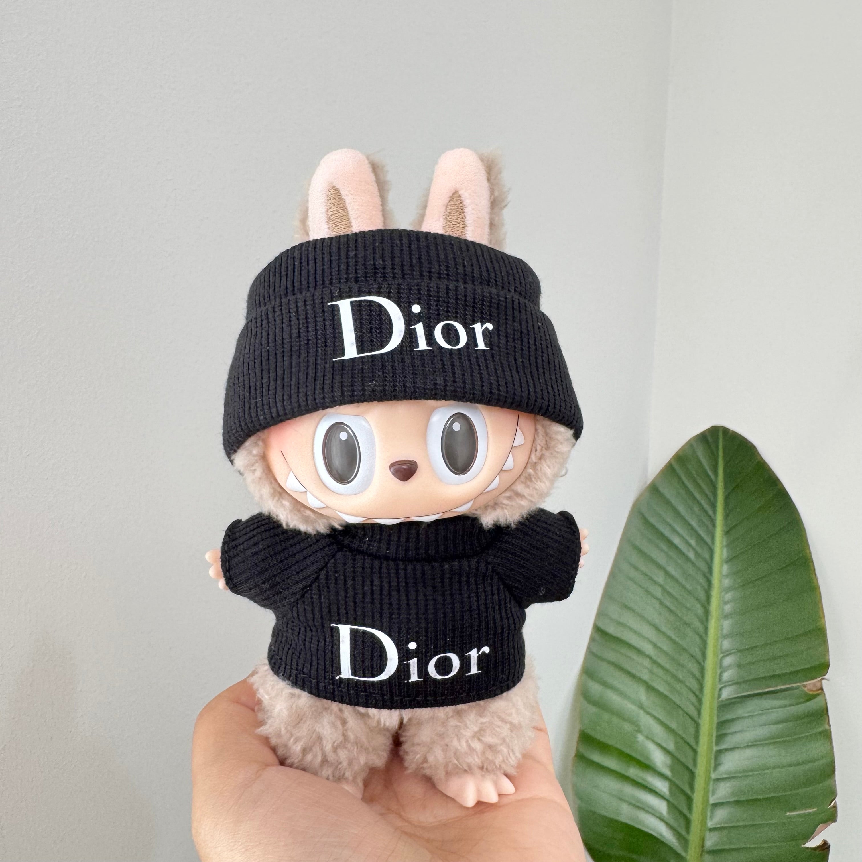 Labubu Doll Clothes - Luxury Brand "DIOR" Inspired Outfit Set for Dolls