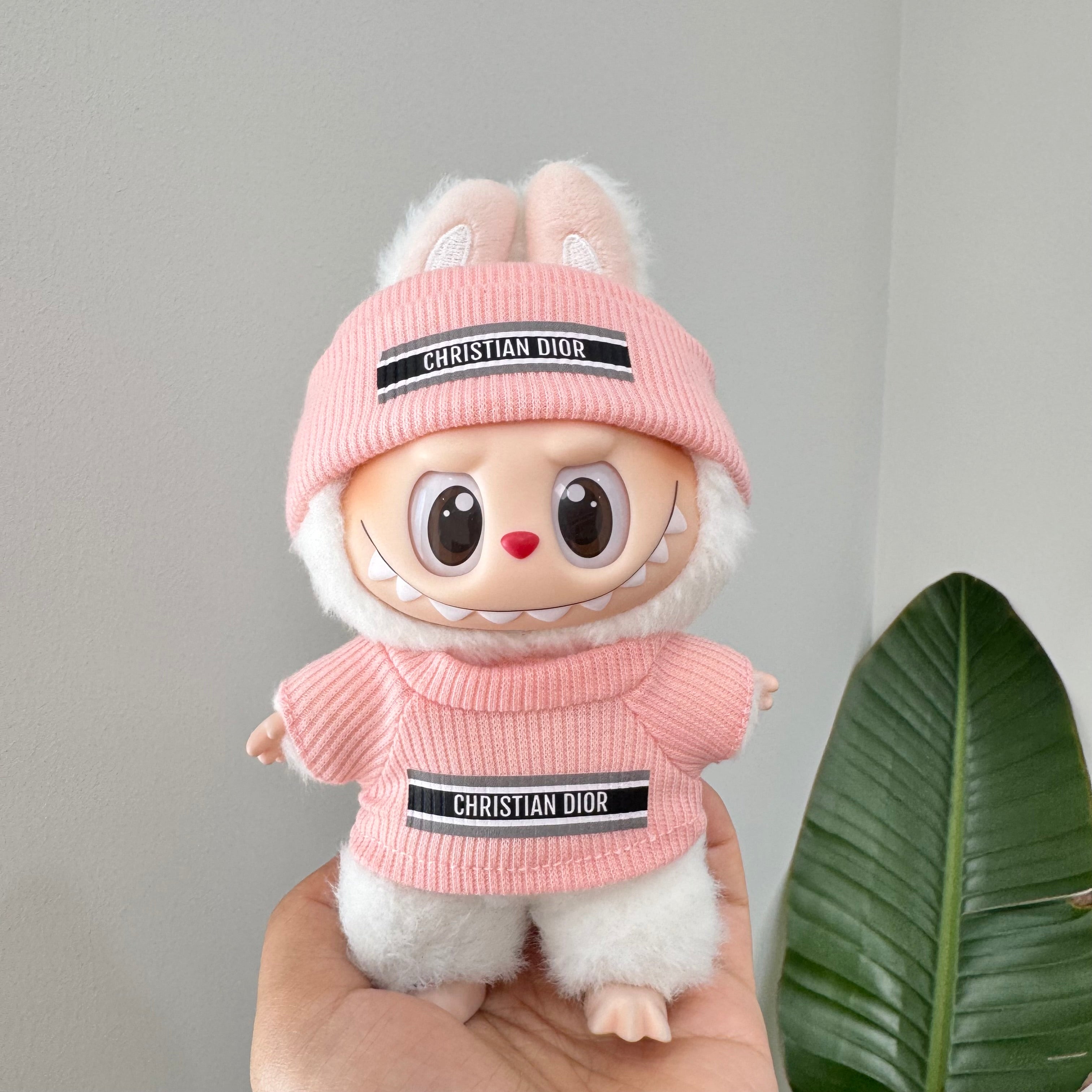 Labubu Doll Clothes - Luxury Brand "DIOR" Inspired Outfit Set for Dolls