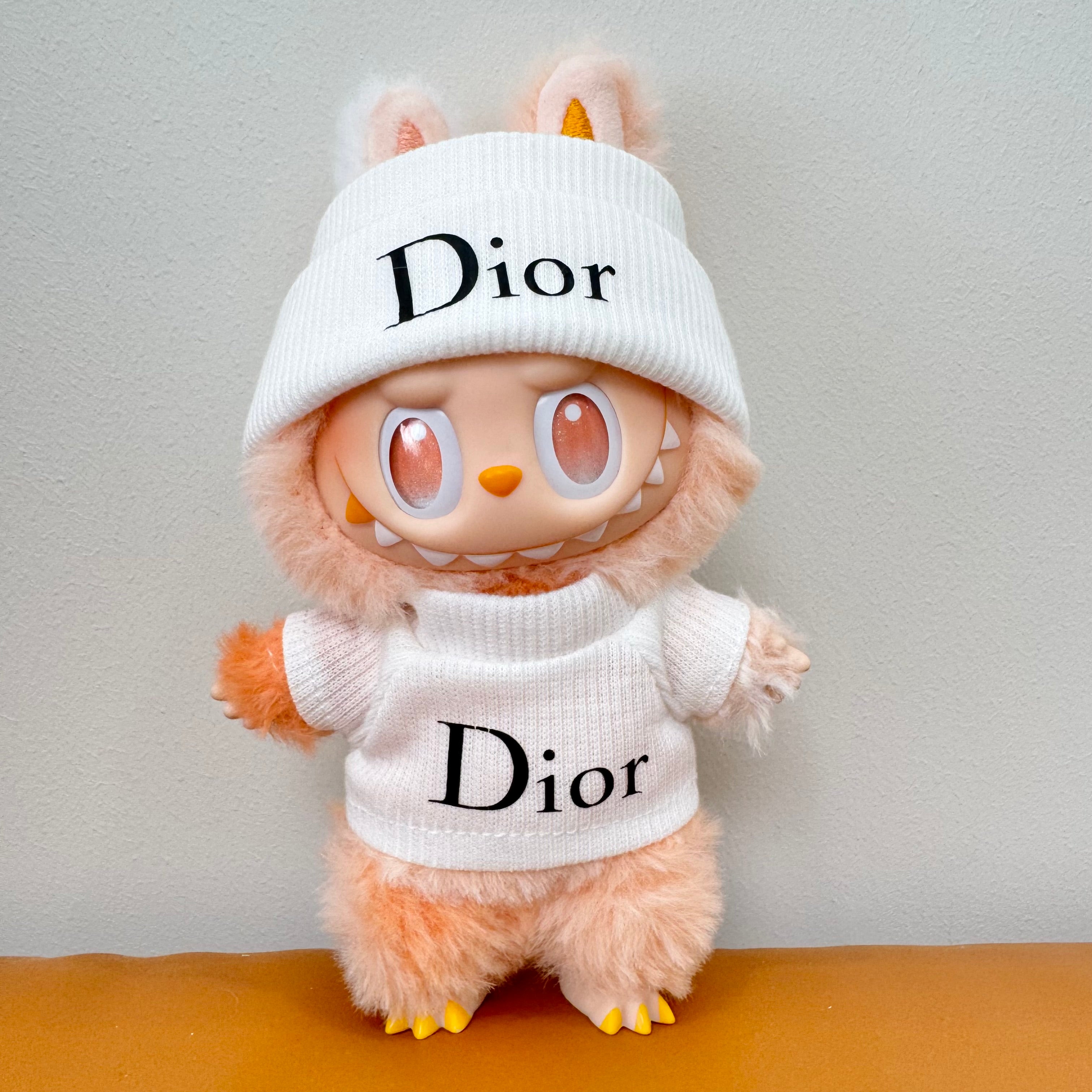 Labubu Doll Clothes - Luxury Brand "DIOR" Inspired Outfit Set for Dolls