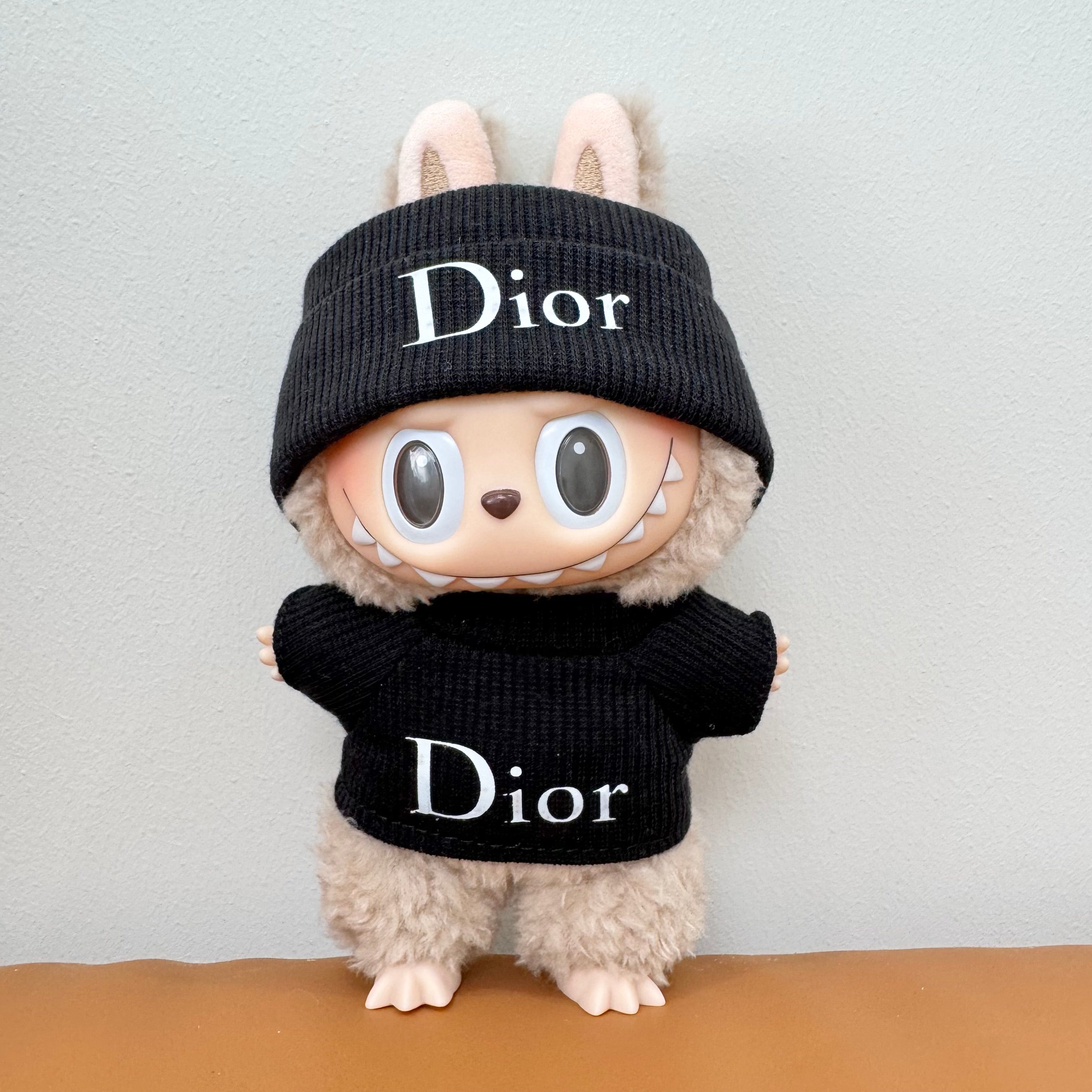 Labubu Doll Clothes - Luxury Brand "DIOR" Inspired Outfit Set for Dolls