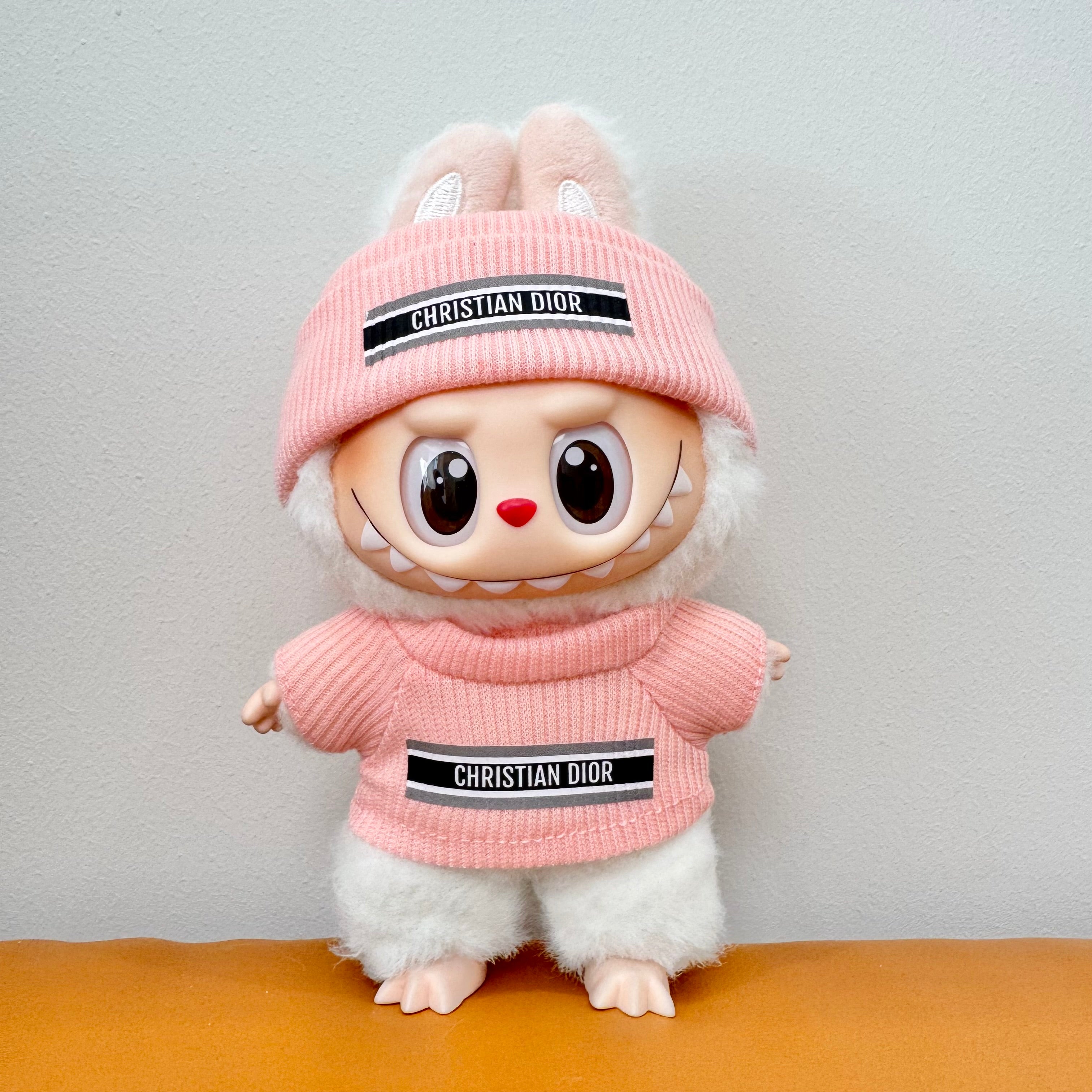 Labubu Doll Clothes - Luxury Brand "DIOR" Inspired Outfit Set for Dolls