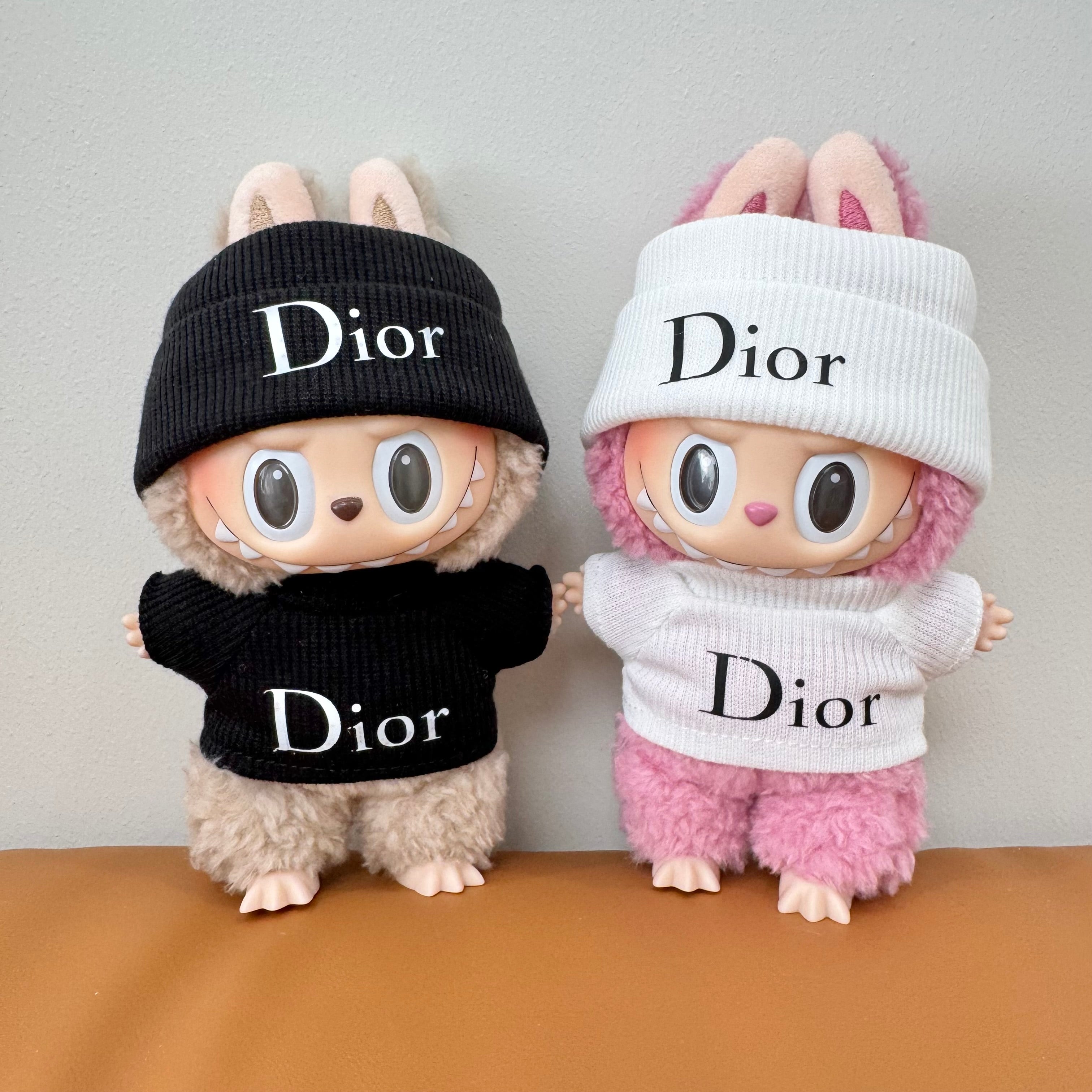 Labubu Doll Clothes - Luxury Brand "DIOR" Inspired Outfit Set for Dolls