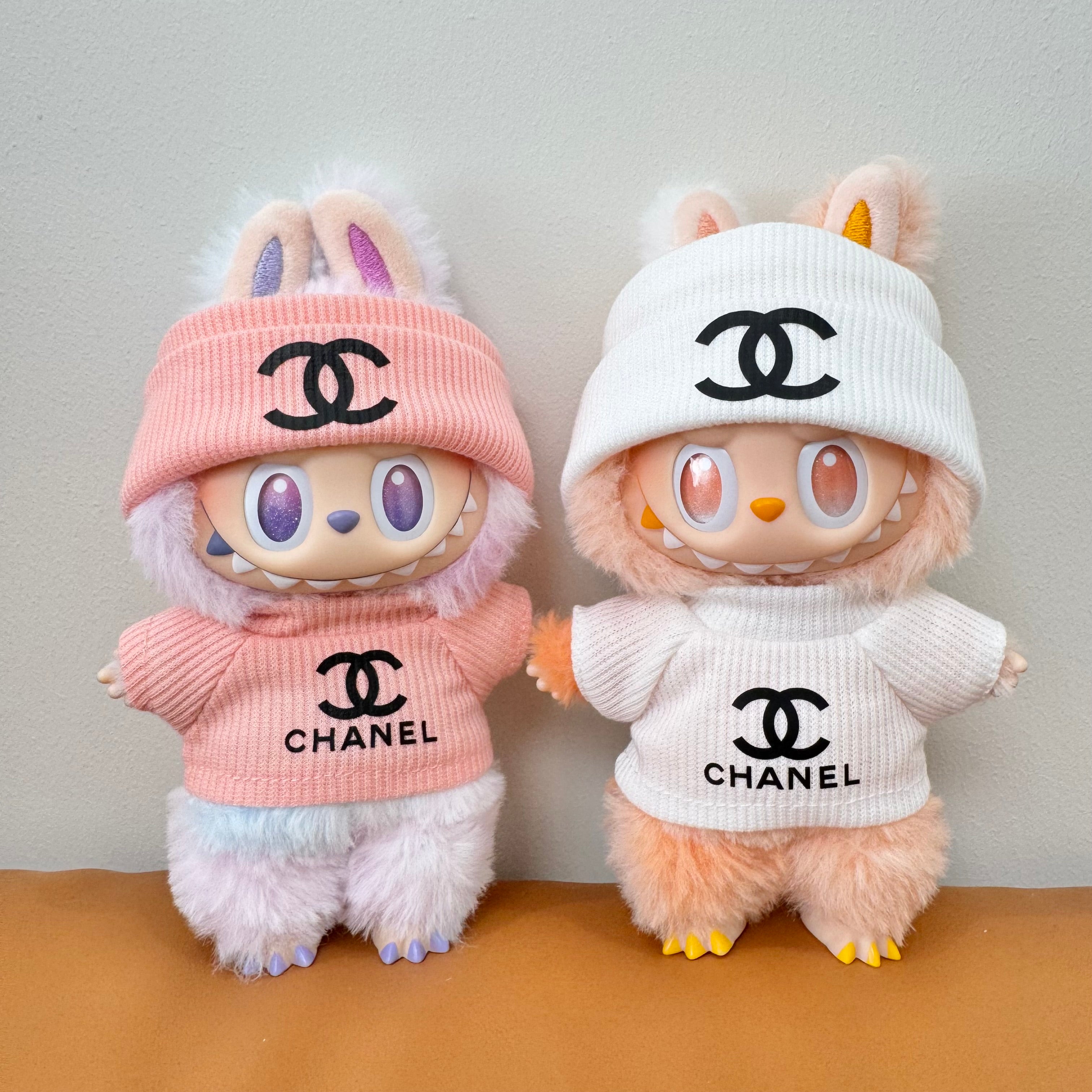 Labubu Doll Clothes - Luxury Brand "CHANEL" Inspired Outfit Set for Dolls