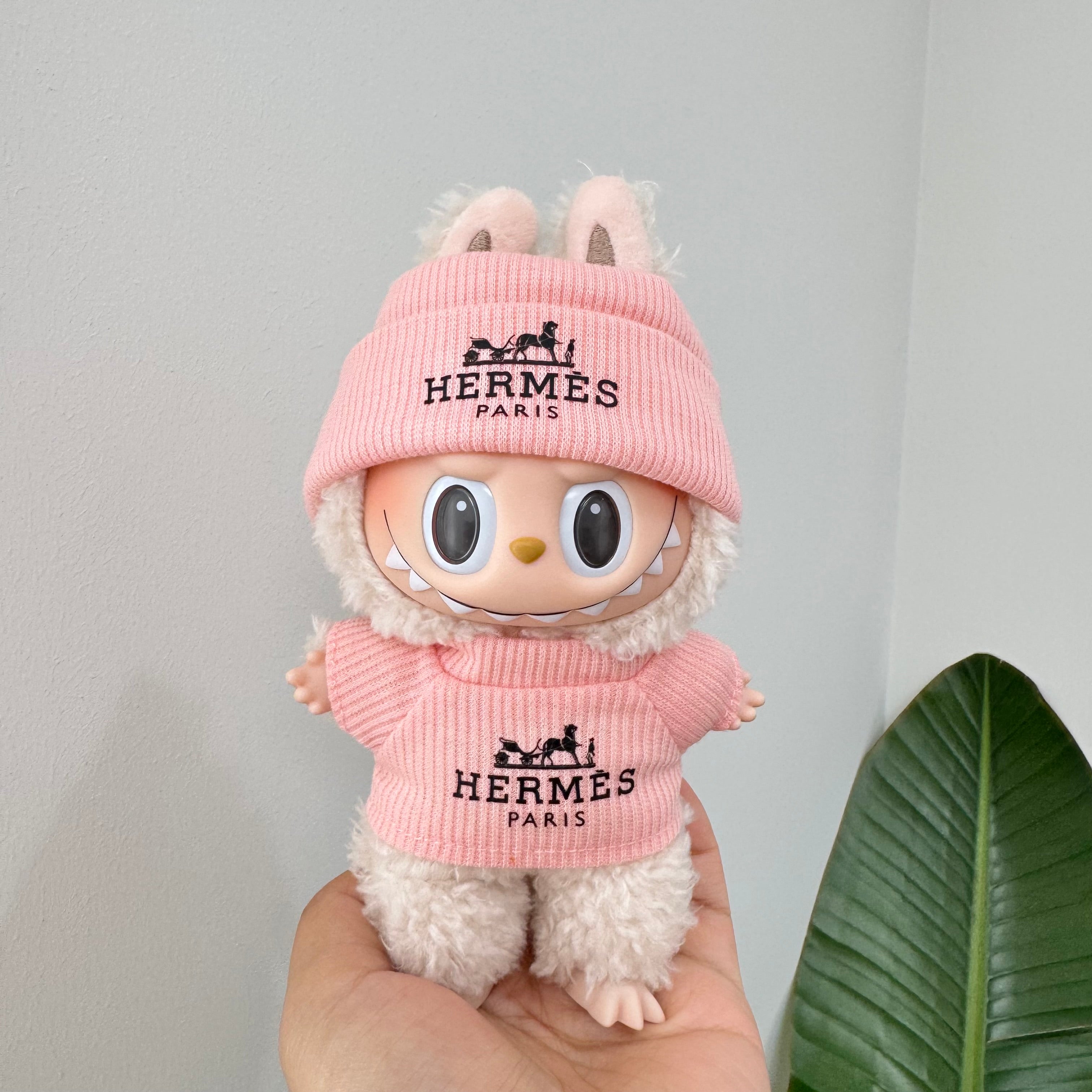 Labubu Doll Clothes - Luxury Brand "HERMES" Inspired Outfit Set for Dolls