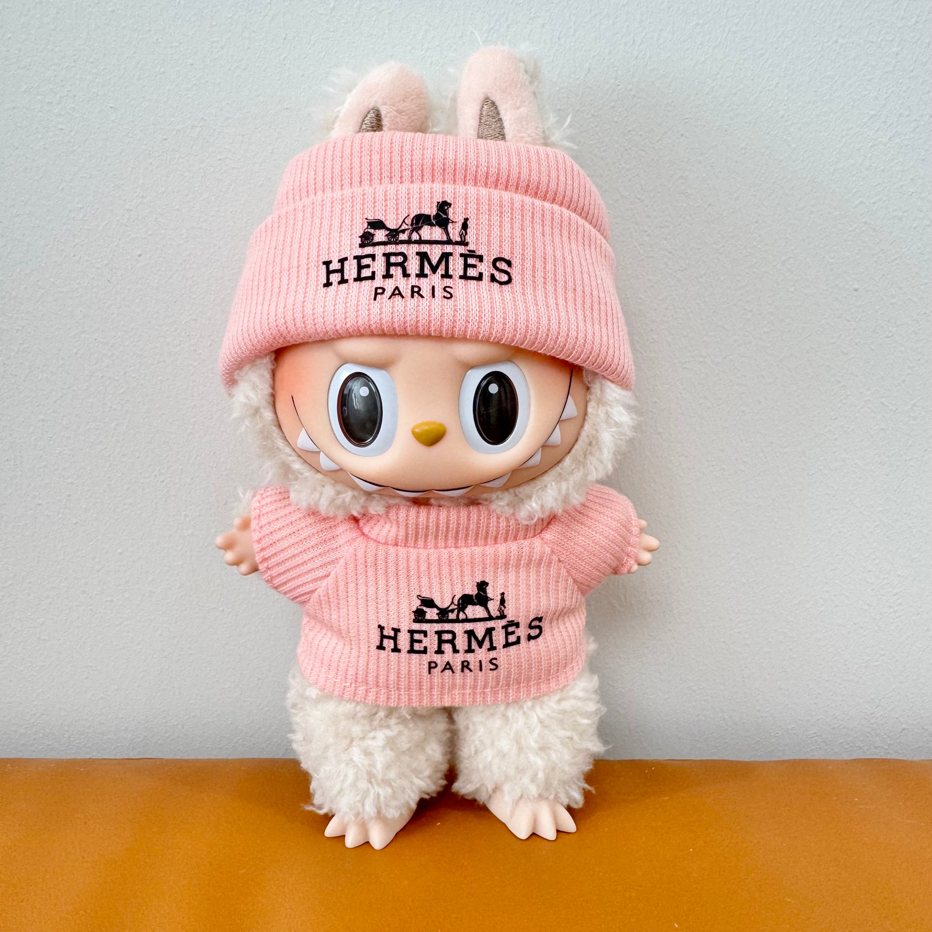 Labubu Doll Clothes - Luxury Brand "HERMES" Inspired Outfit Set for Dolls