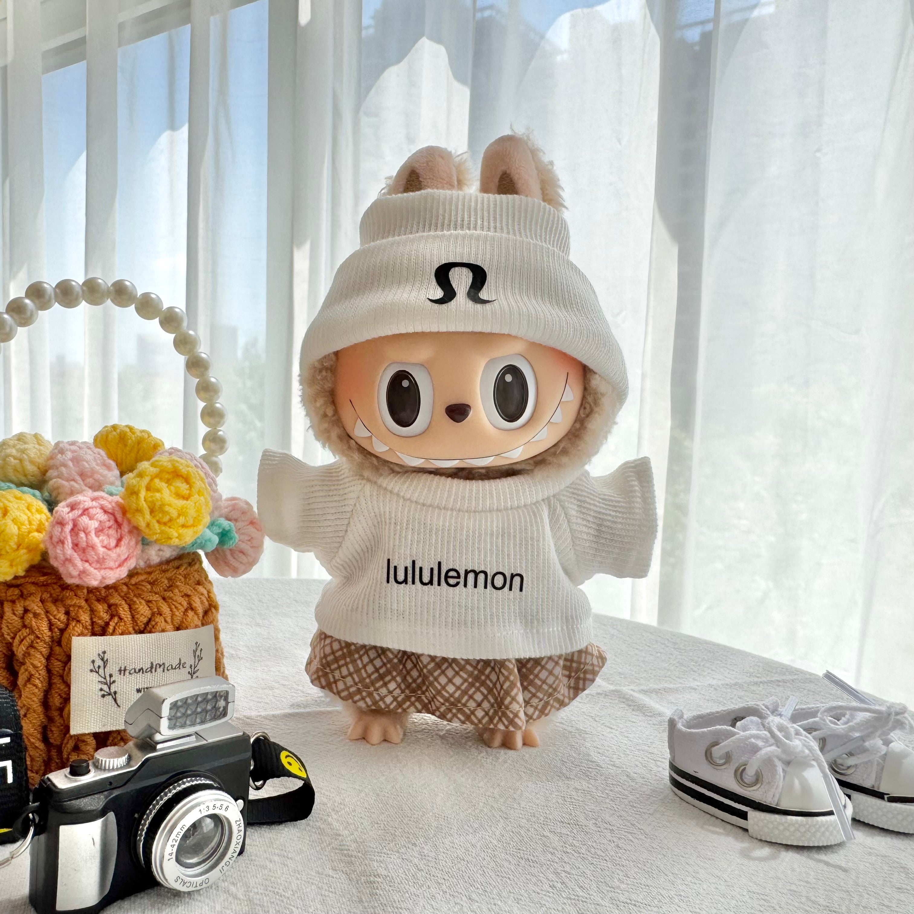 Labubu Doll Clothes - Yoga Inspired Athleisure Set - Trendy Fitness Outfit for Dolls