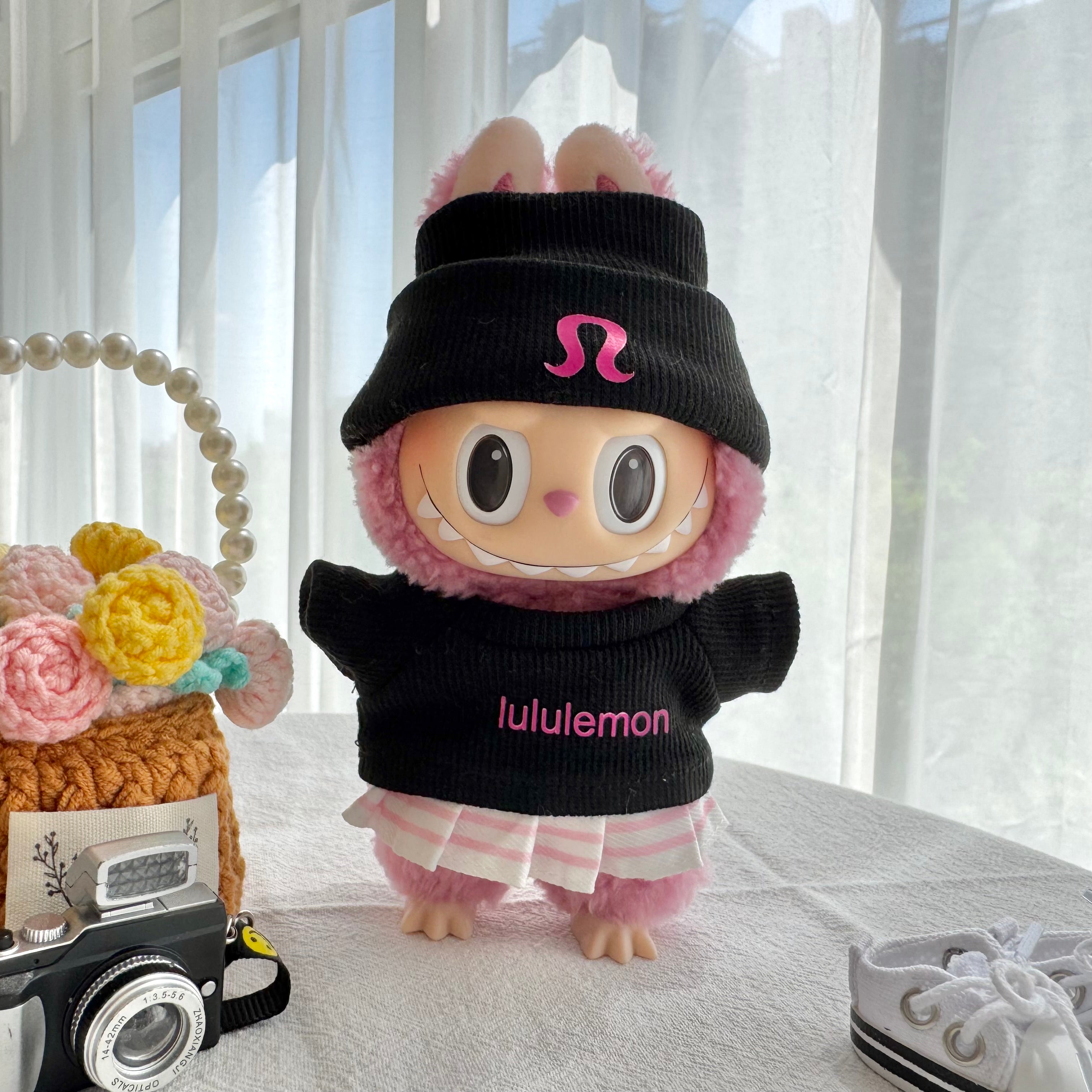 Labubu Doll Clothes - Yoga Inspired Athleisure Set - Trendy Fitness Outfit for Dolls