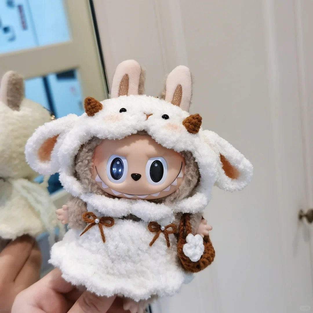 Doll Clothes - Handmade Little Sheep Outfit Set - Cozy Crochet Costume for Dolls