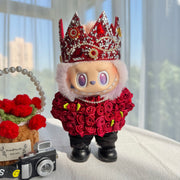 Labubu Doll Clothes - G·Dragon Inspired Rose Crown Royal Doll Outfit