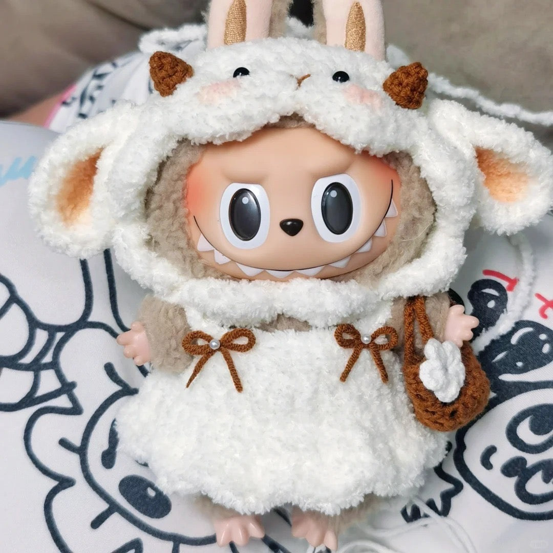 Doll Clothes - Handmade Little Sheep Outfit Set - Cozy Crochet Costume for Dolls