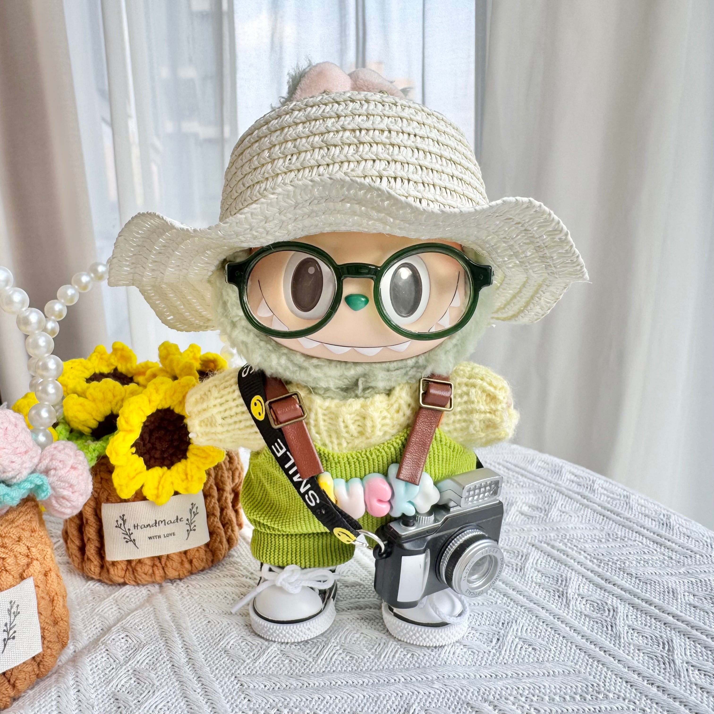 Doll Clothes - Spring Explorer Set with Straw Hat Doll Outfit