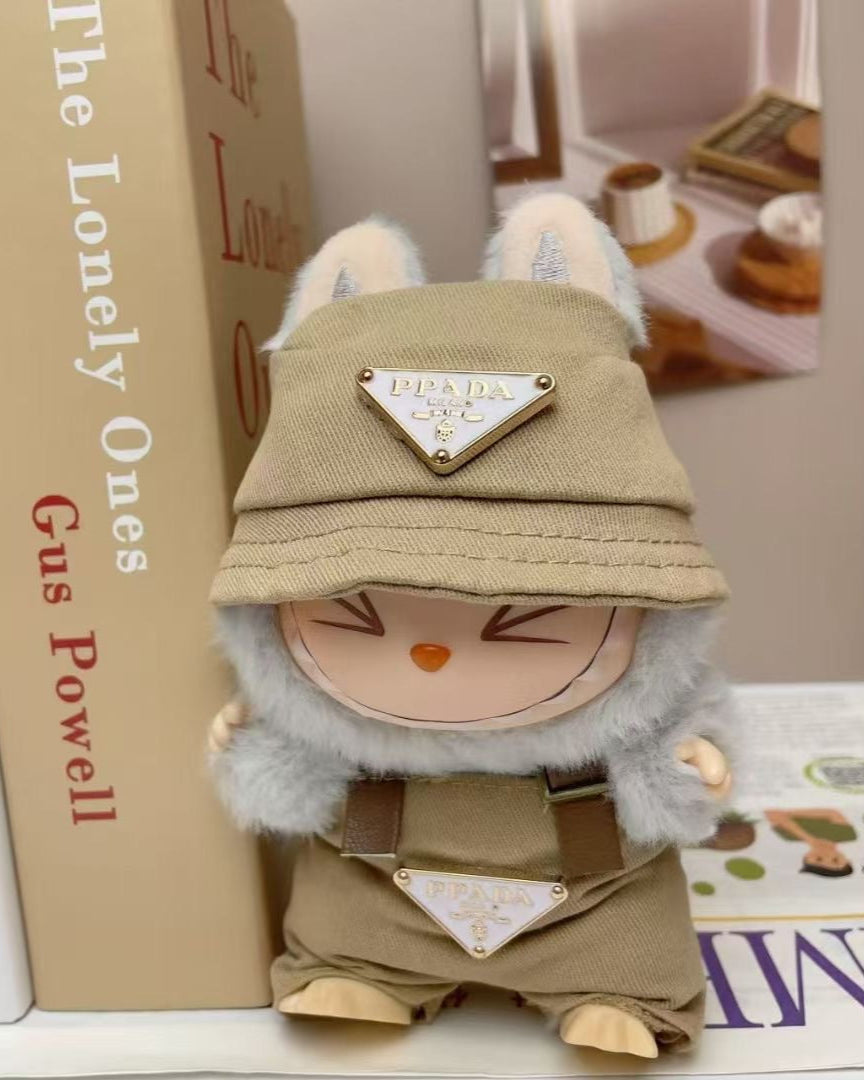 Labubu Doll Clothes - Luxury Style "PRADA" Playful Outfit Set for 17cm Dolls