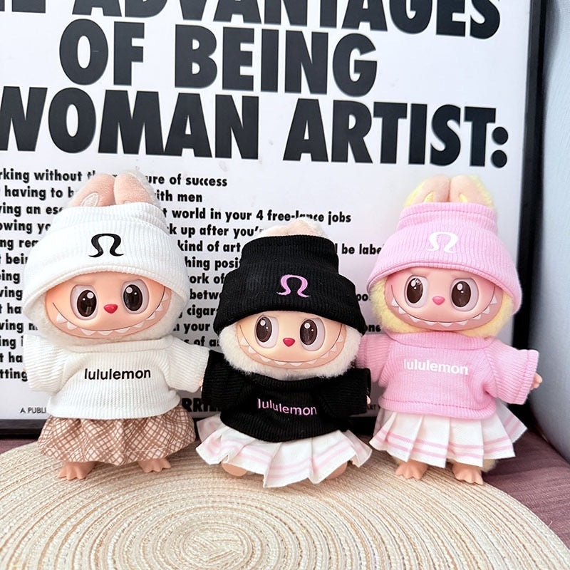 Labubu Doll Clothes - Yoga Inspired Athleisure Set - Trendy Fitness Outfit for Dolls