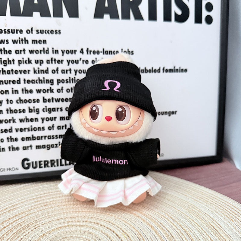 Labubu Doll Clothes - Yoga Inspired Athleisure Set - Trendy Fitness Outfit for Dolls