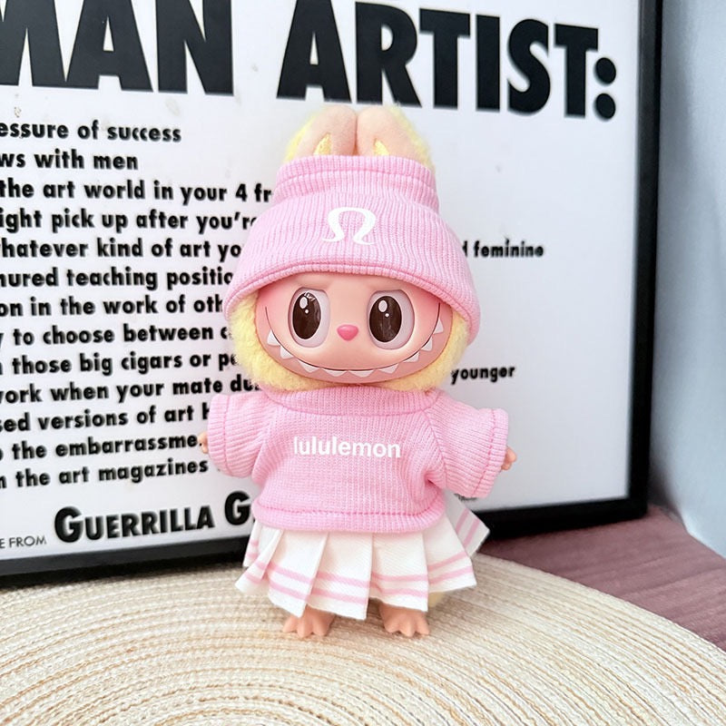 Labubu Doll Clothes - Yoga Inspired Athleisure Set - Trendy Fitness Outfit for Dolls