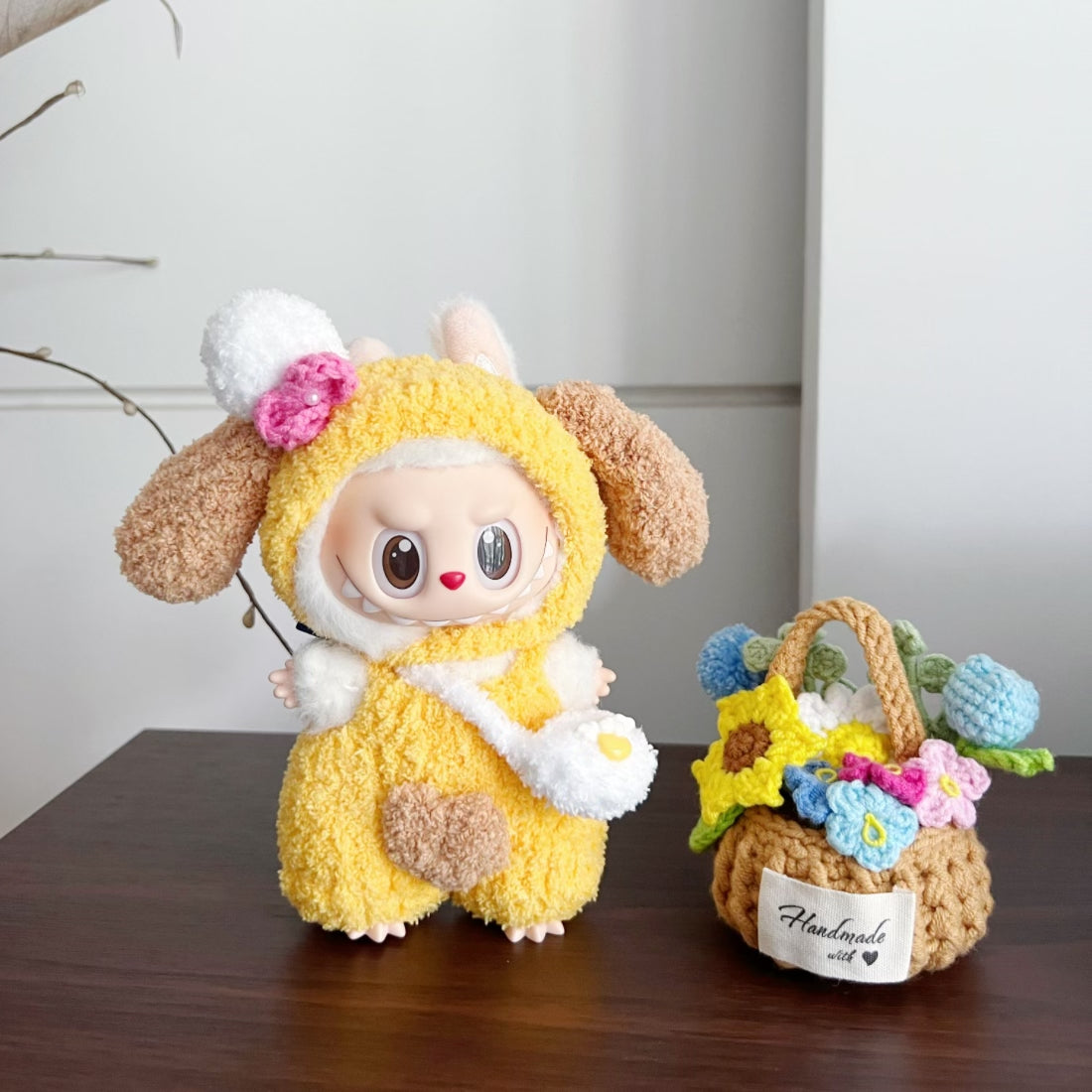 Labubu Doll Clothes Set for 6.7 Inches Dolls - Handmade Crochet Doll Outfit