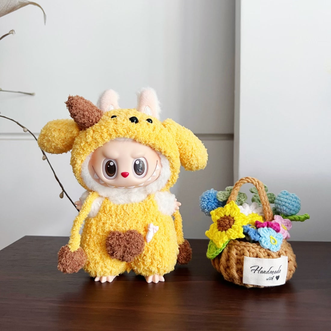 Labubu Doll Clothes Set for 6.7 Inches Dolls - Handmade Crochet Doll Outfit