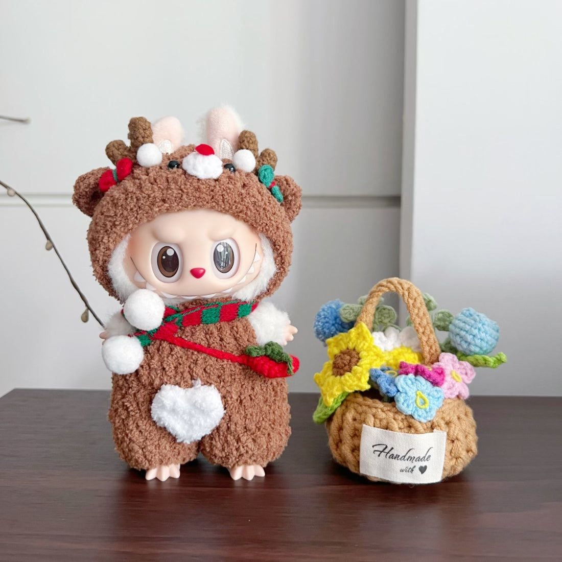 Labubu Doll Clothes Set for 6.7 Inches Dolls - Handmade Crochet Doll Outfit
