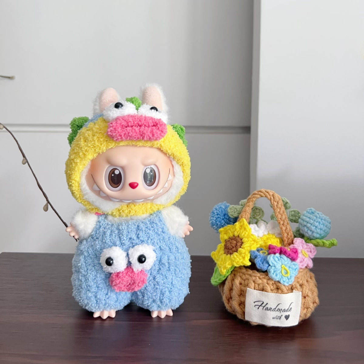 Labubu Doll Clothes Set for 6.7 Inches Dolls - Handmade Crochet Doll Outfit