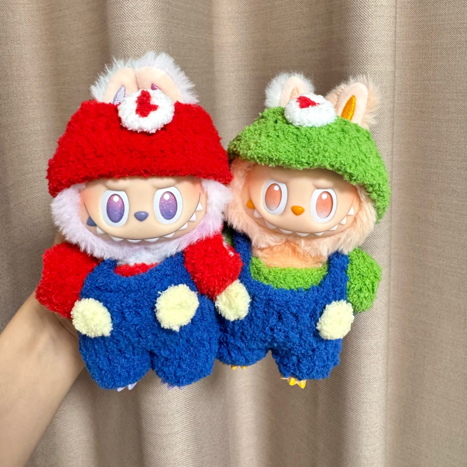 Doll Clothes - Handmade "Super Mario" Inspired Outfit - Cozy Crochet Costume for Dolls