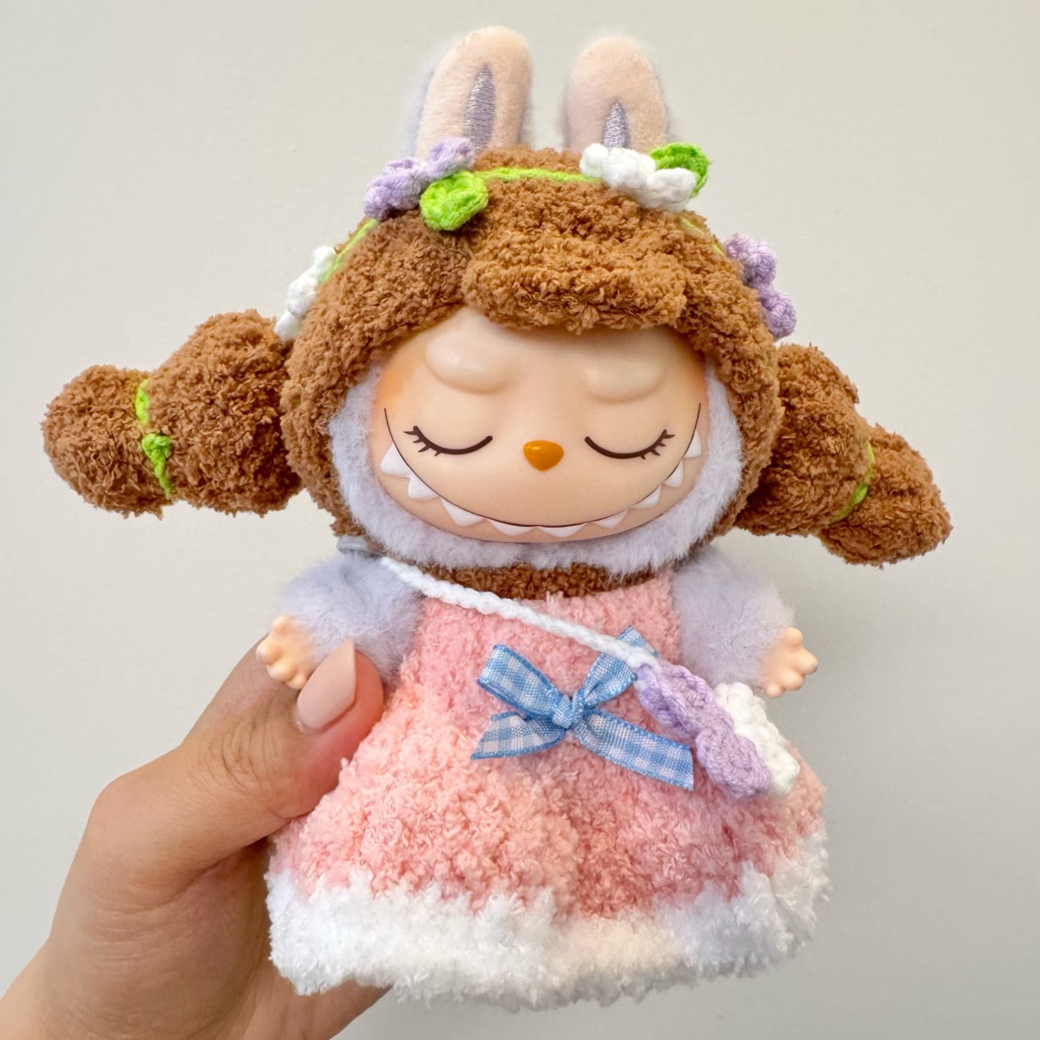 Labubu Doll Clothes Set for 6.7 Inches Dolls - Handmade Crochet Doll Outfit