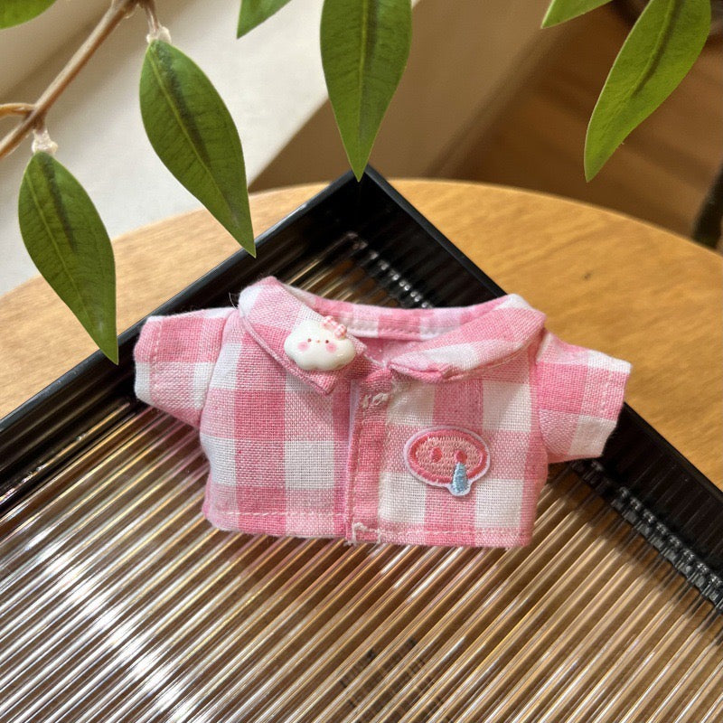 Doll Clothes - Pink Plaid & Cute Denim 5-Piece Sweet Outfit Set