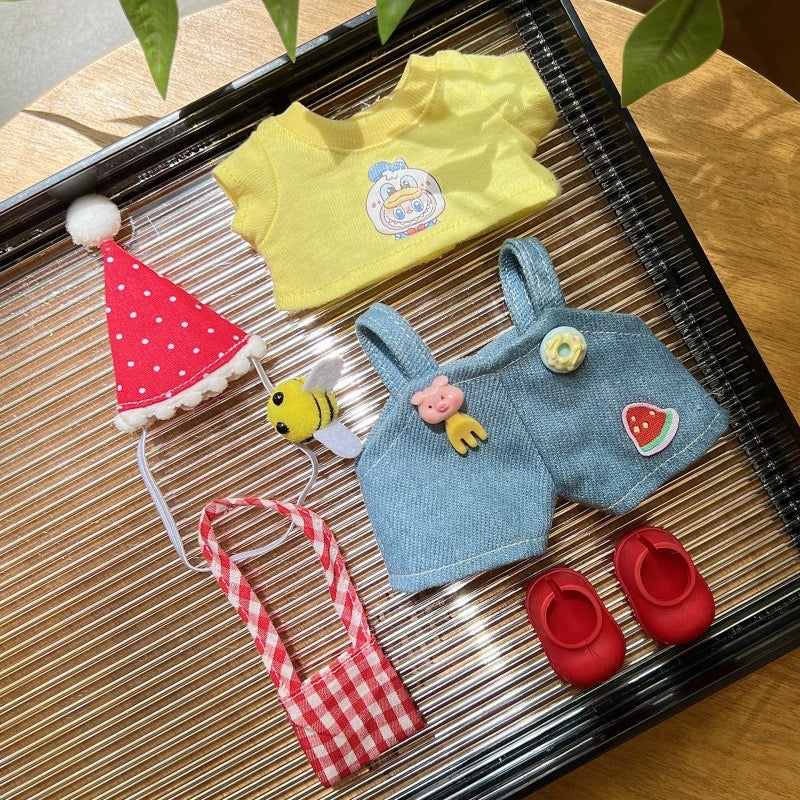 Doll Clothes - Festive Party Doll Outfit Set - 5 Piece Handmade Cutie