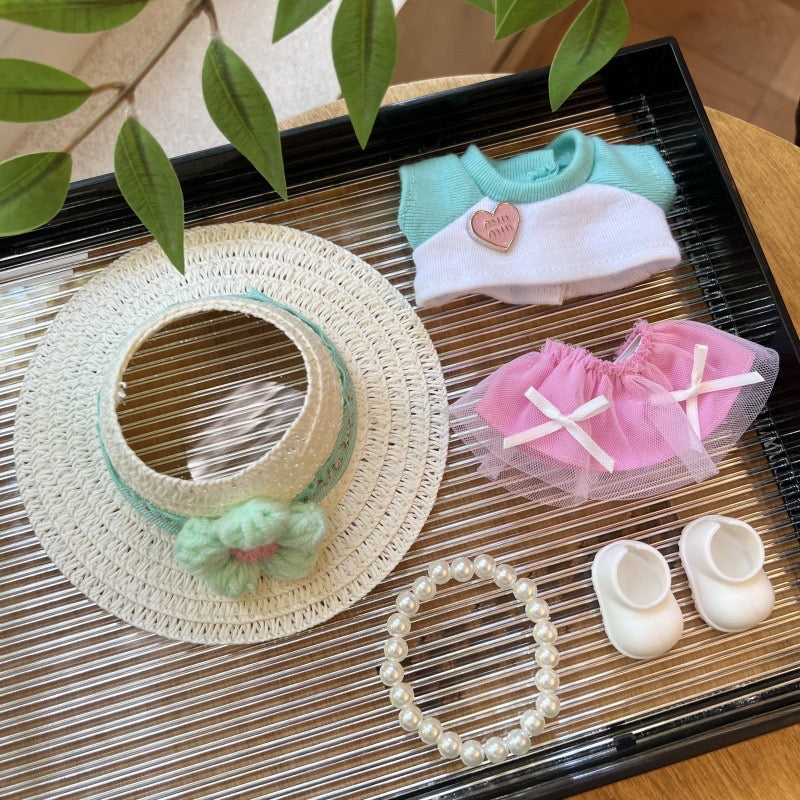 Doll Clothes - Pastel Garden Party with Tutu Skirt 5 - Piece Outfit Set