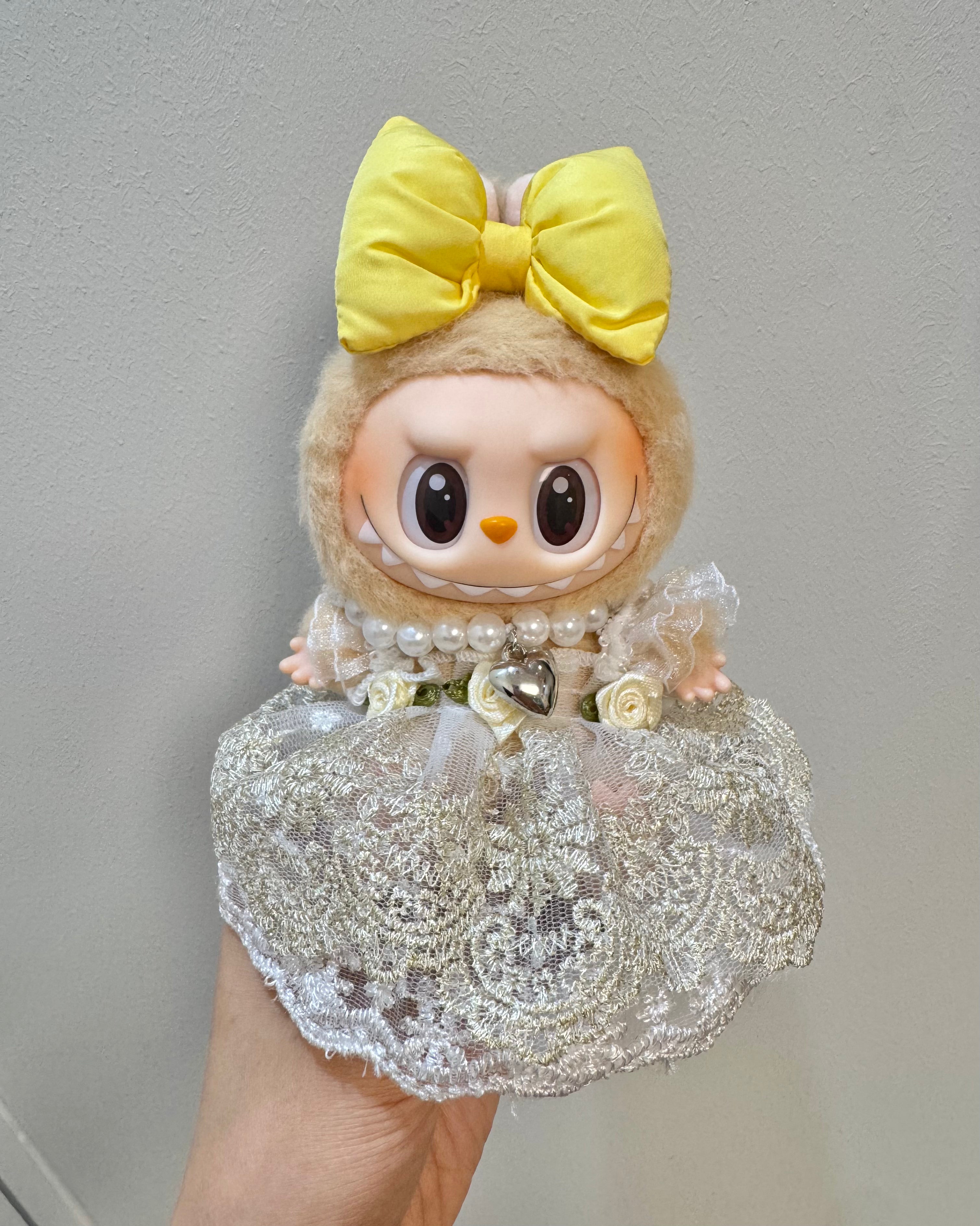 Doll Clothes - Elegant Princess Set in Lace Trimmed Dress Doll Outfit