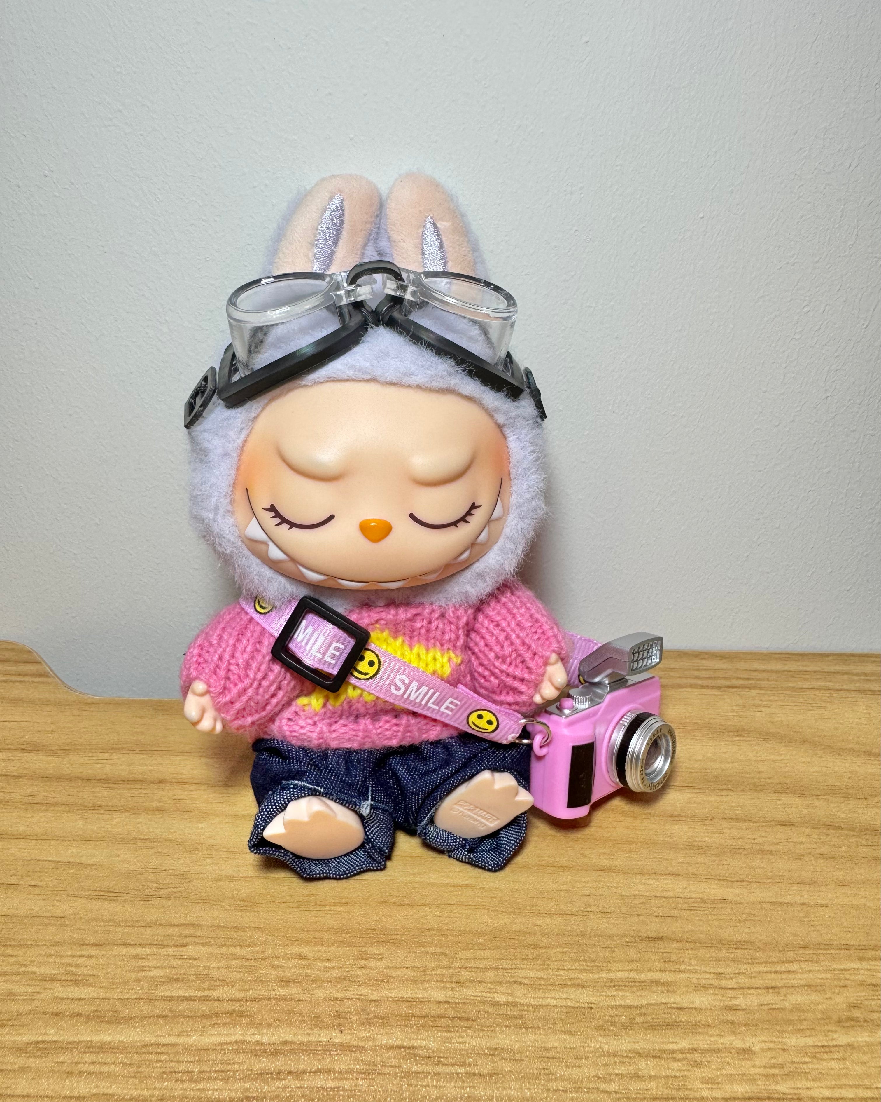 Doll Clothes - Pink Photographer Outfit Set Doll Outfit