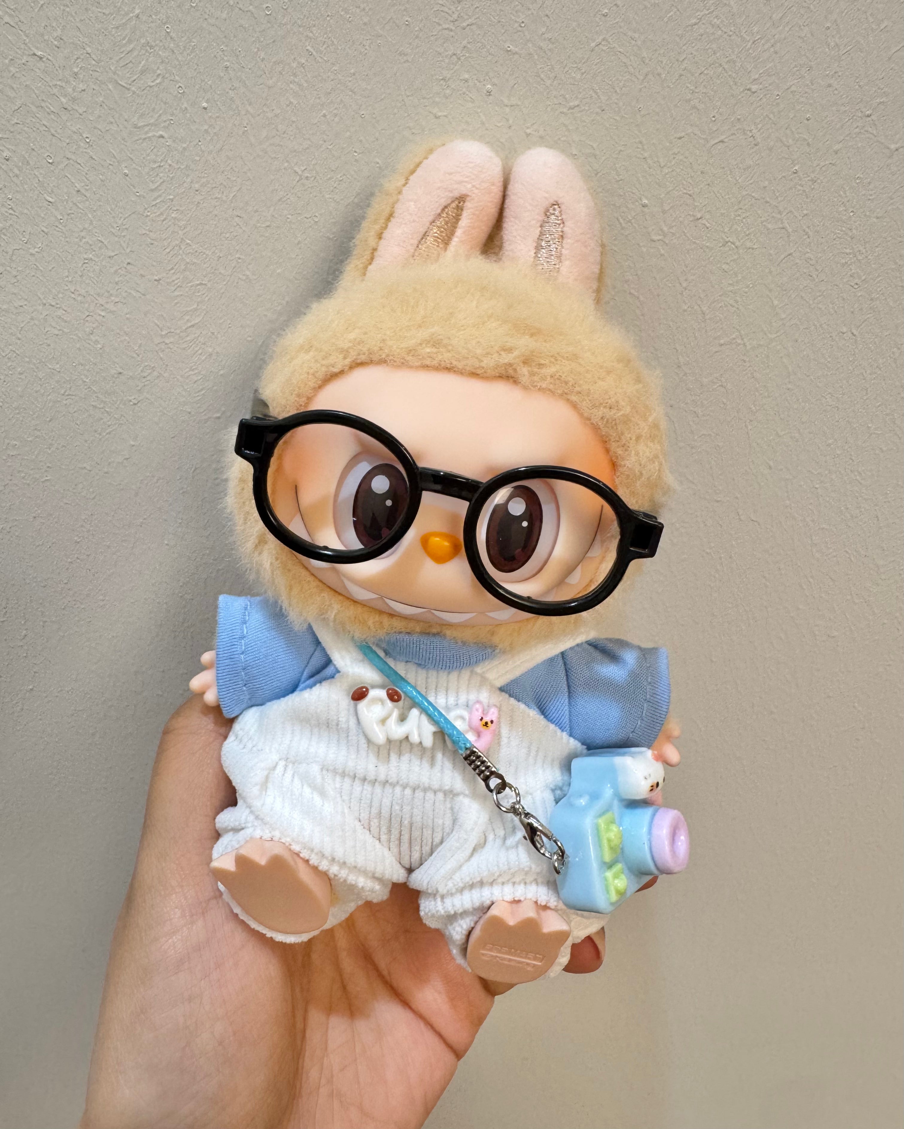 Doll Clothes - Preppy Casual Outfit Set with White Overalls Doll Outfit