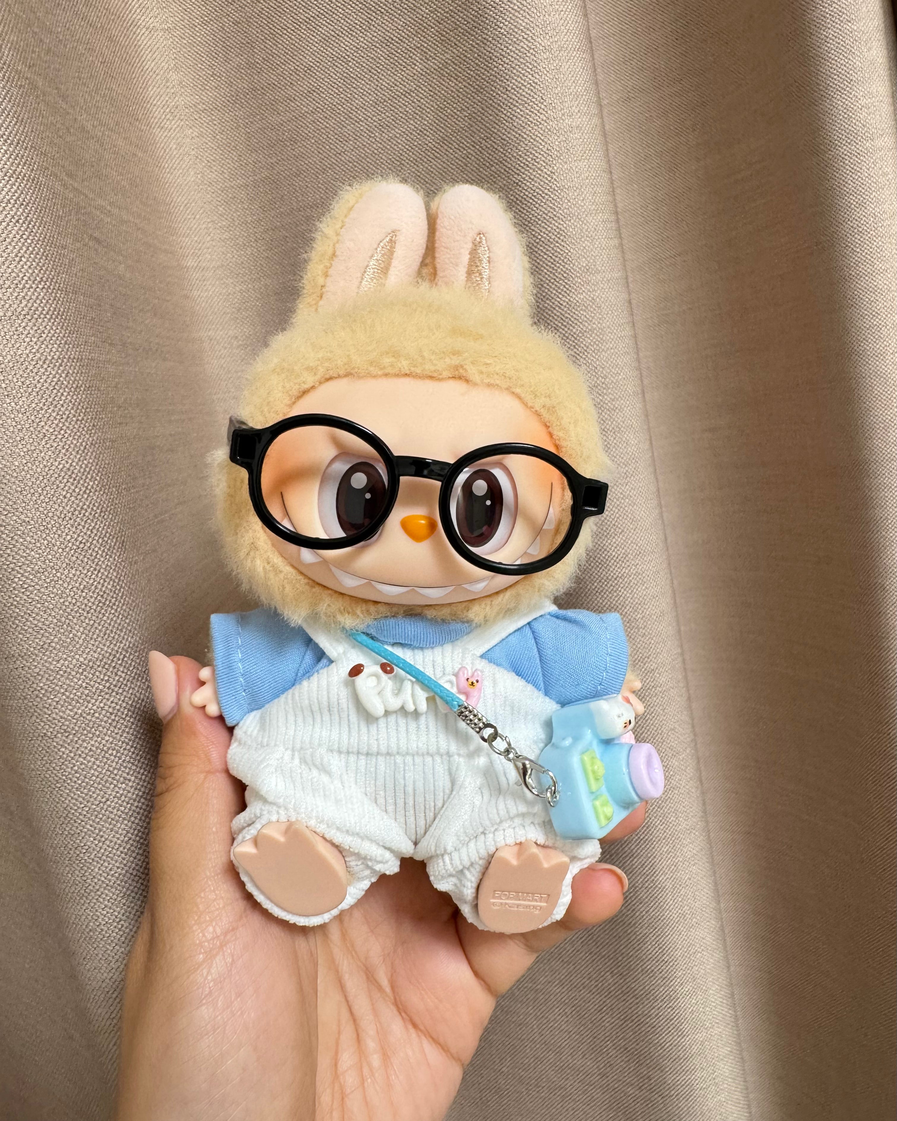 Doll Clothes - Preppy Casual Outfit Set with White Overalls Doll Outfit