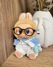 Doll Clothes - Preppy Casual Outfit Set with White Overalls Doll Outfit