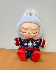 Doll Clothes - Cozy Knit Sweater Set with Red Shoes Doll Outfit