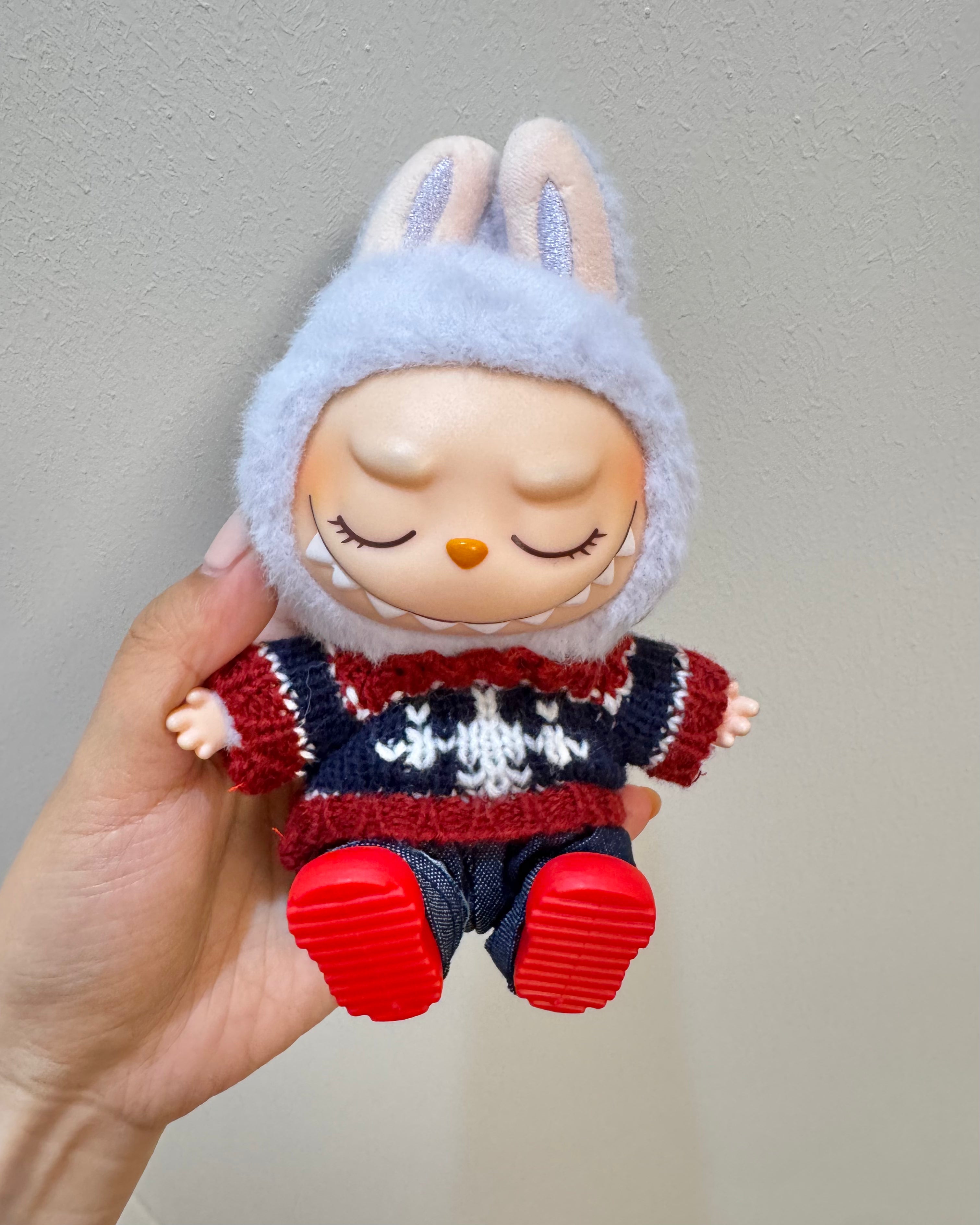 Doll Clothes - Cozy Knit Sweater Set with Red Shoes Doll Outfit