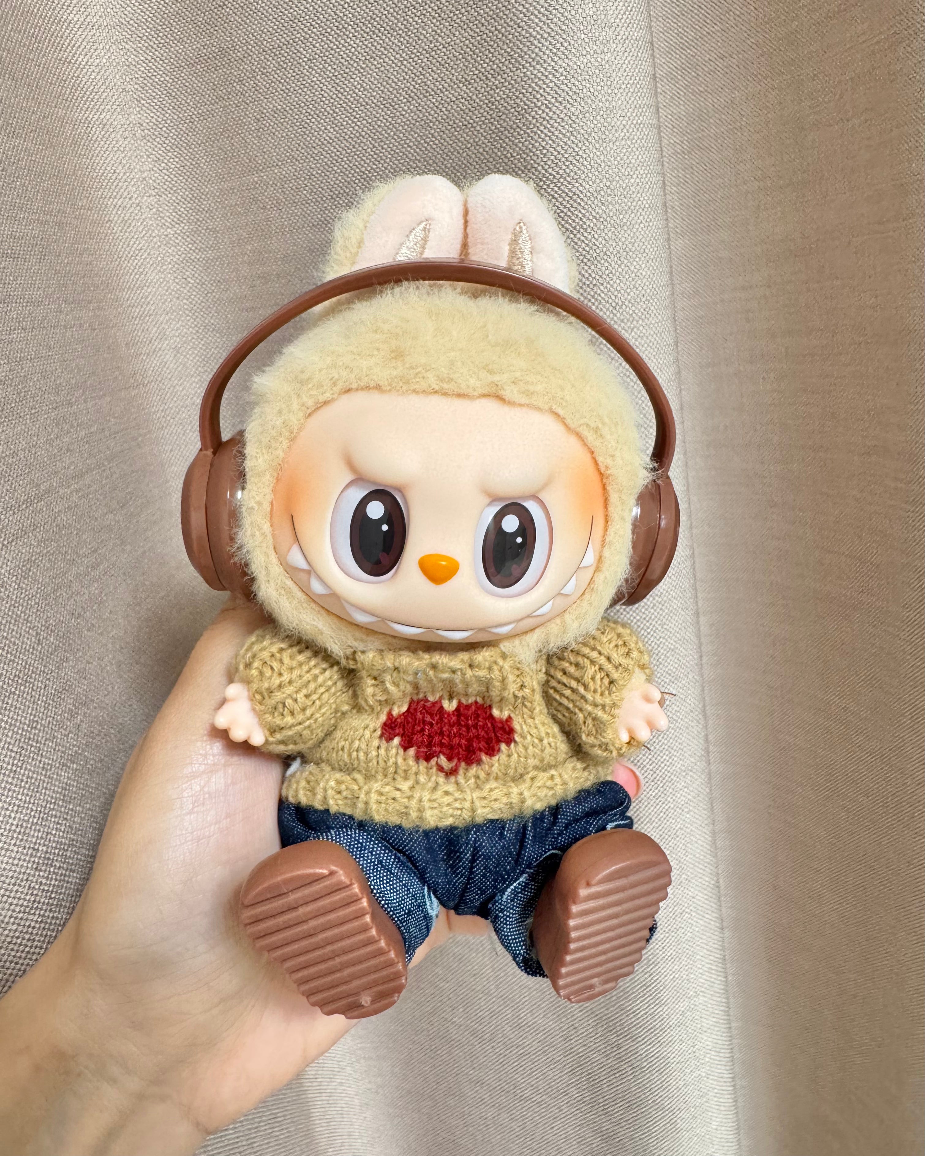 Doll Clothes - Music Lover Knit Set with Headphones Doll Outfit