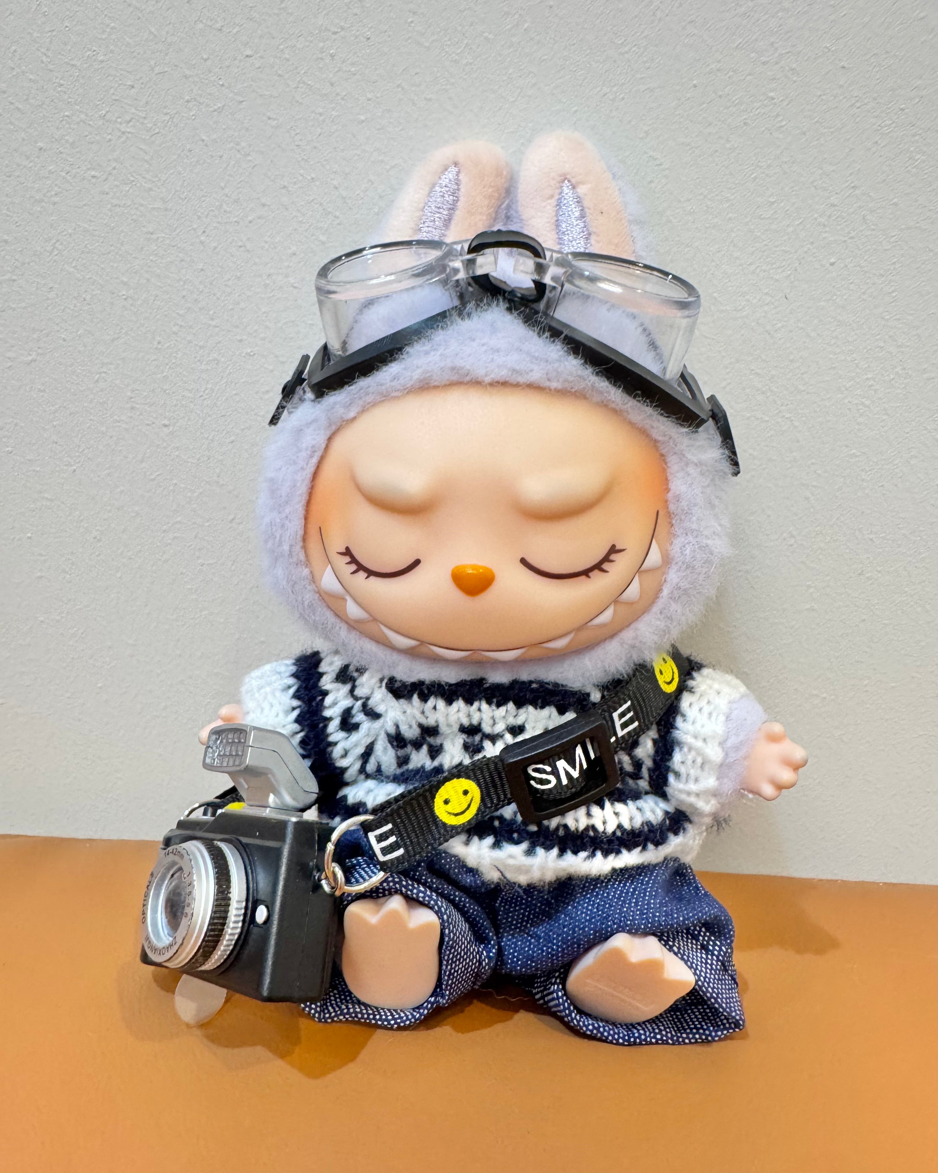 Doll Clothes - Travel Ready Knit Set with Camera Charm Doll Outfit