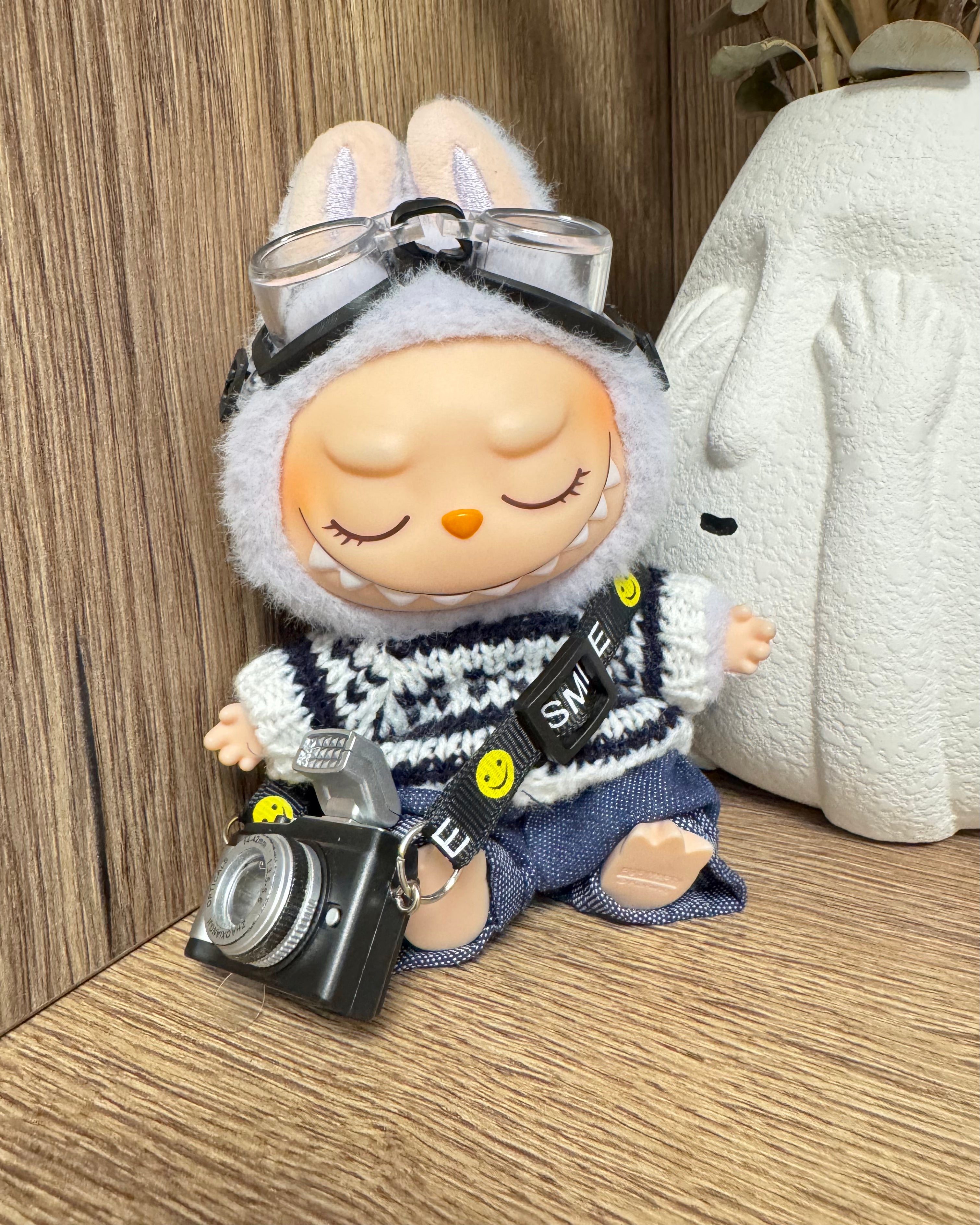 Doll Clothes - Travel Ready Knit Set with Camera Charm Doll Outfit