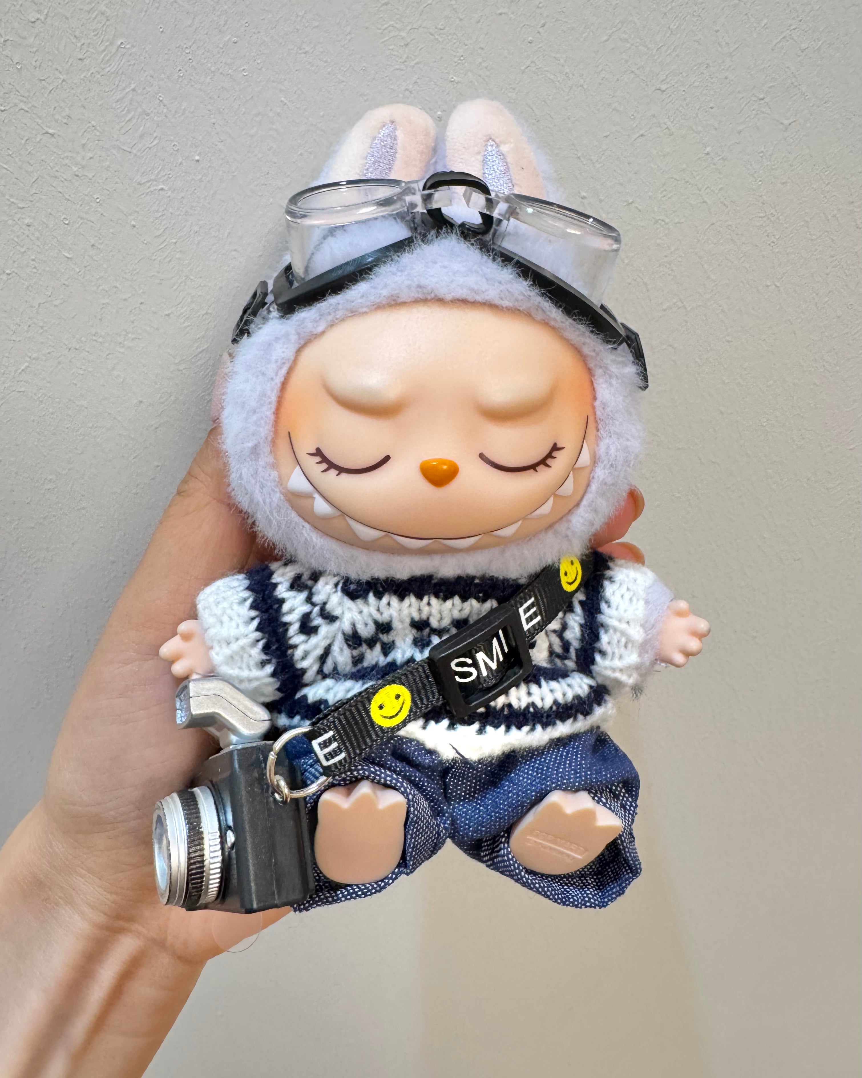 Doll Clothes - Travel Ready Knit Set with Camera Charm Doll Outfit