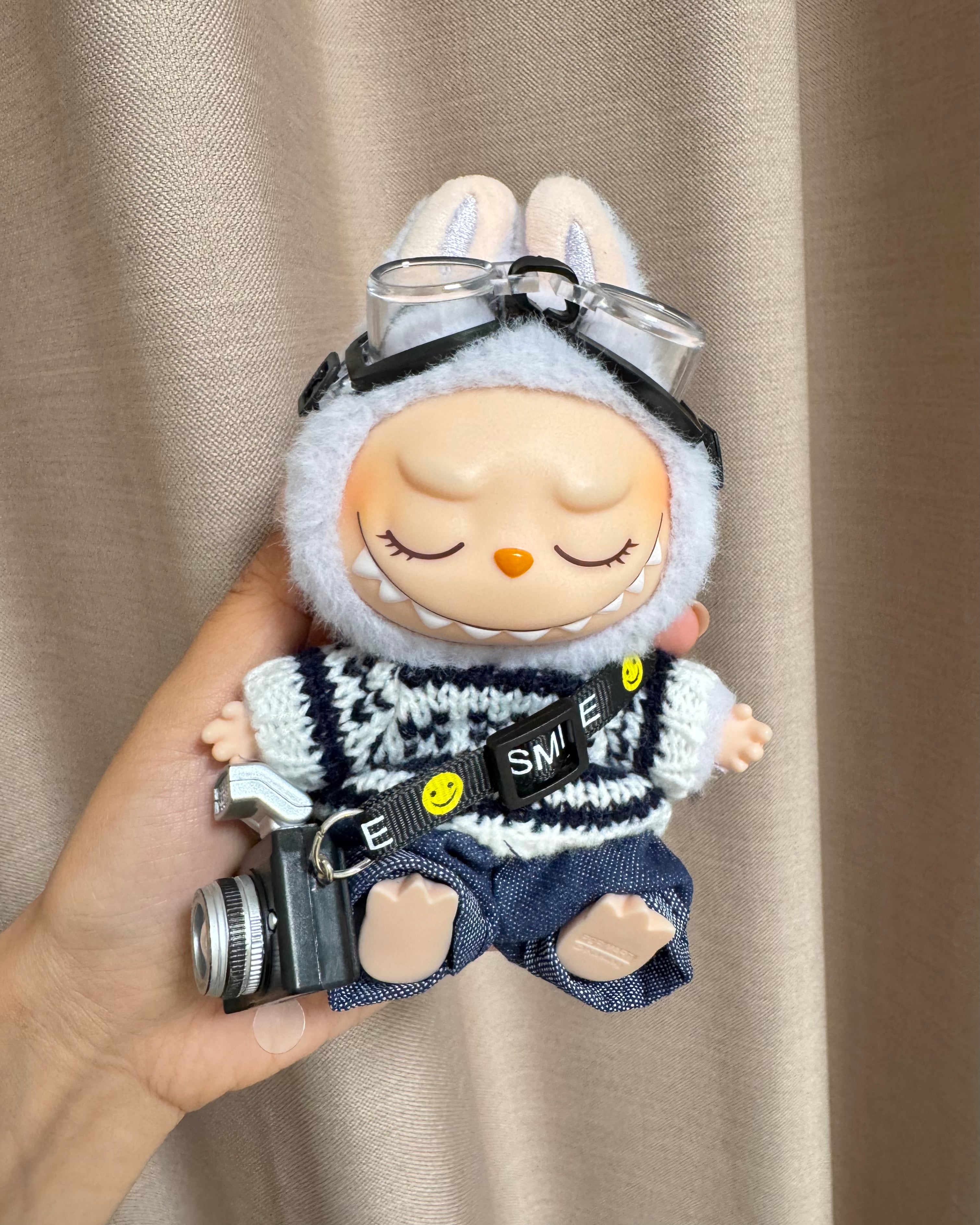 Doll Clothes - Travel Ready Knit Set with Camera Charm Doll Outfit
