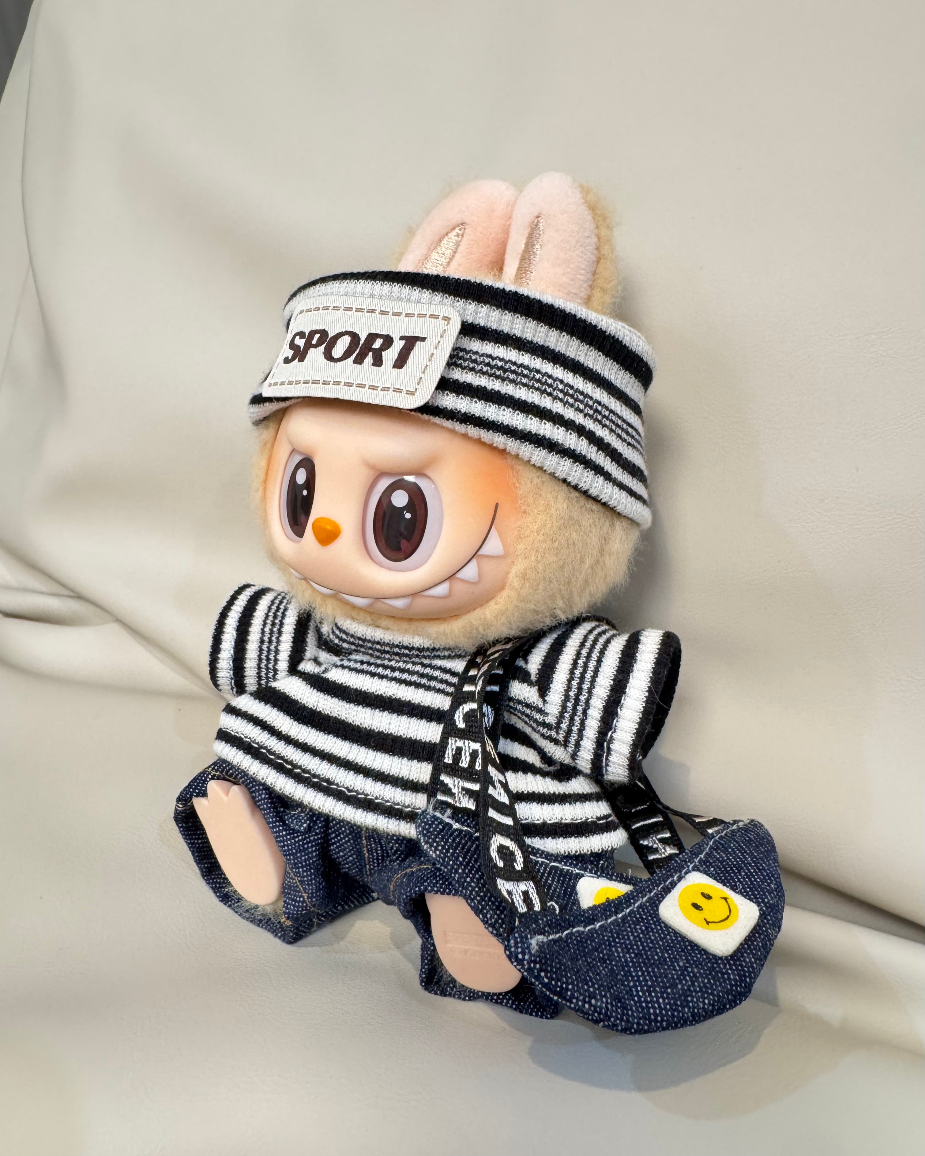 Doll Clothes - Sporty Streetwear Set with Crossbody Bag Doll Outfit