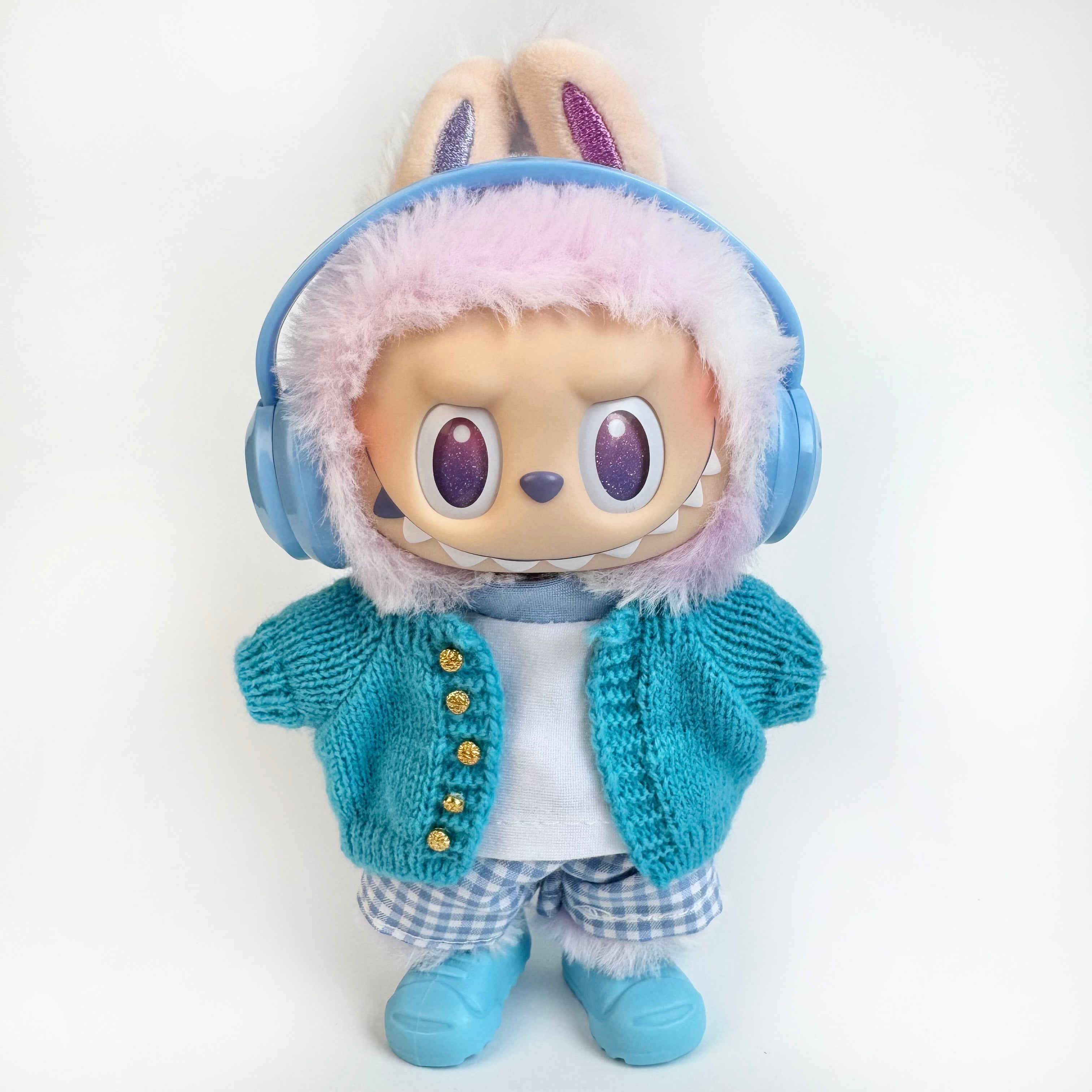 Labubu Doll Clothes - Preppy Music Enthusiast Outfit Set Doll Outfit