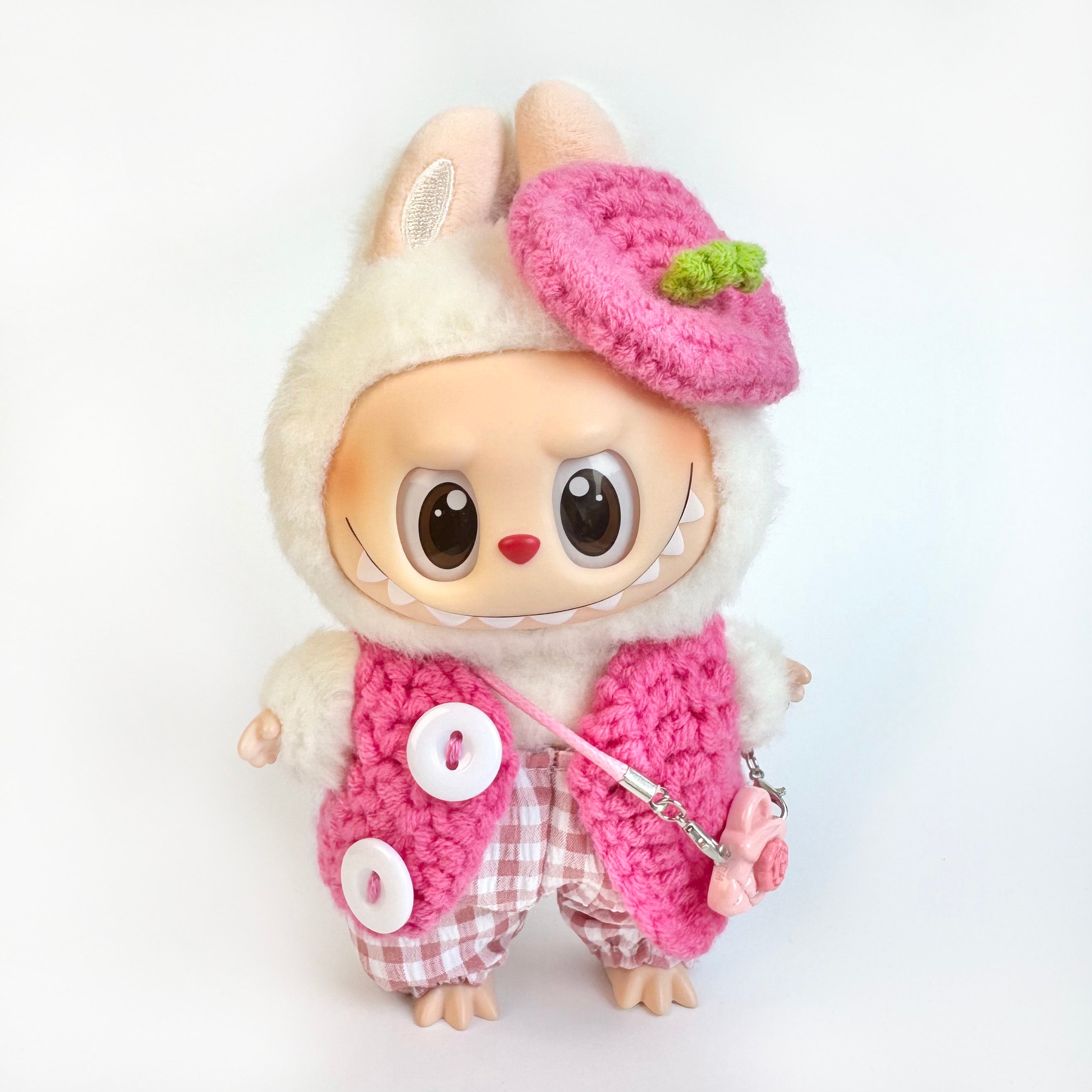 Clothes for Labubu- Sweet Strawberry Picnic Set Doll Outfit