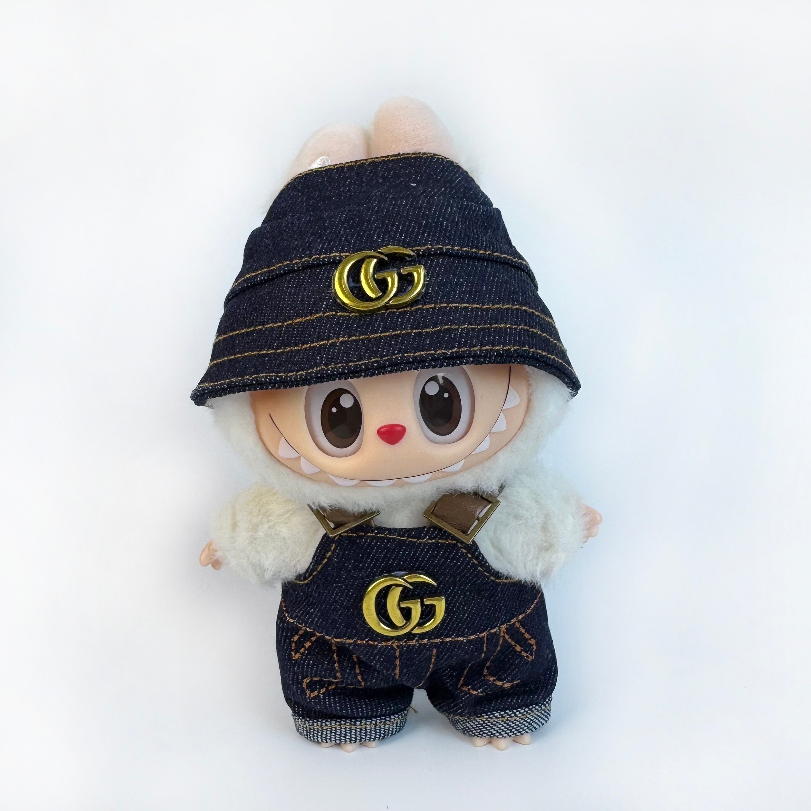 Labubu Doll Clothes - Luxury Style "GUCCI" Inspired Playful Outfit Set for 17cm Dolls
